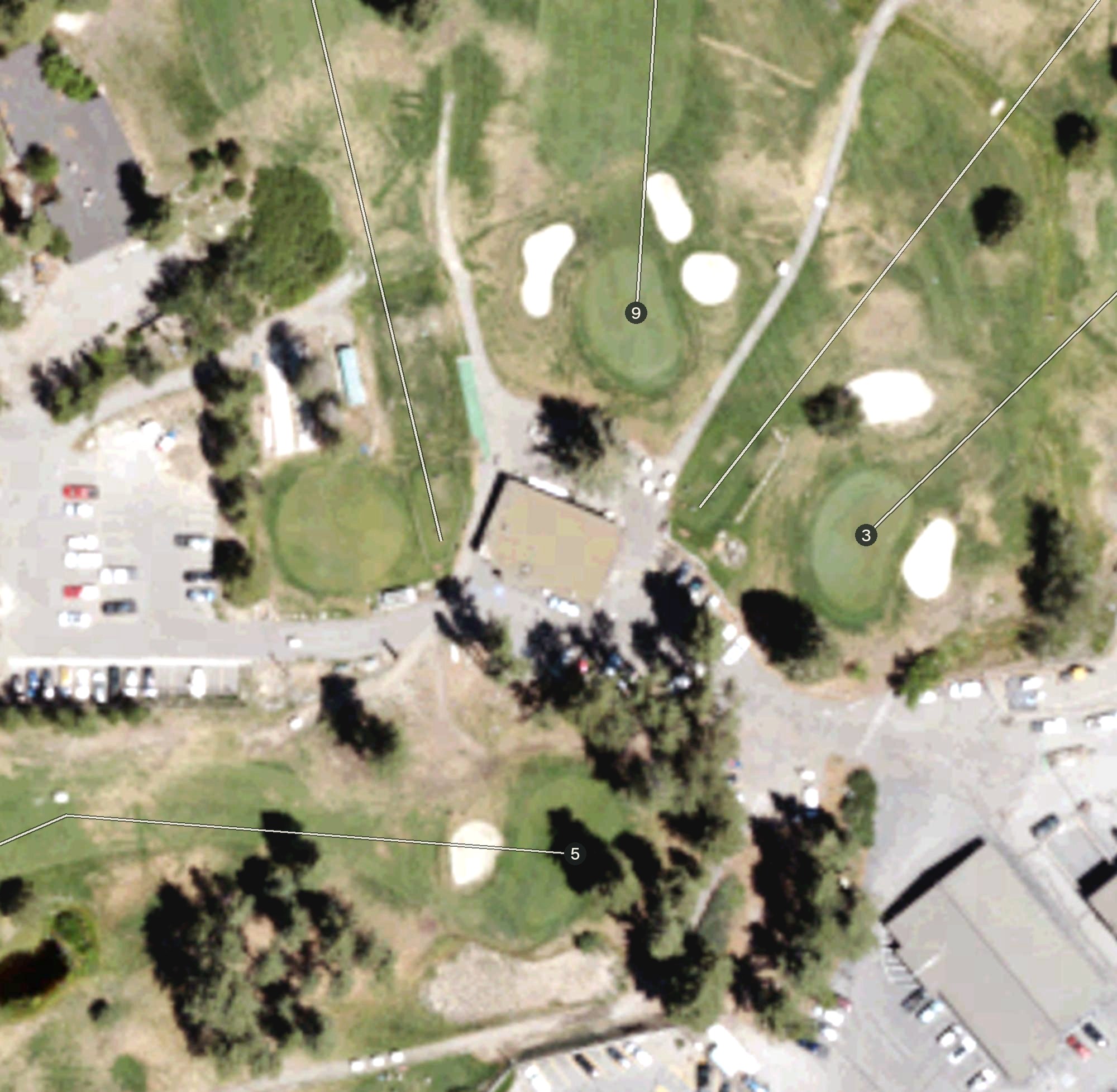Aerial view of Tahoe City Golf Course, CA