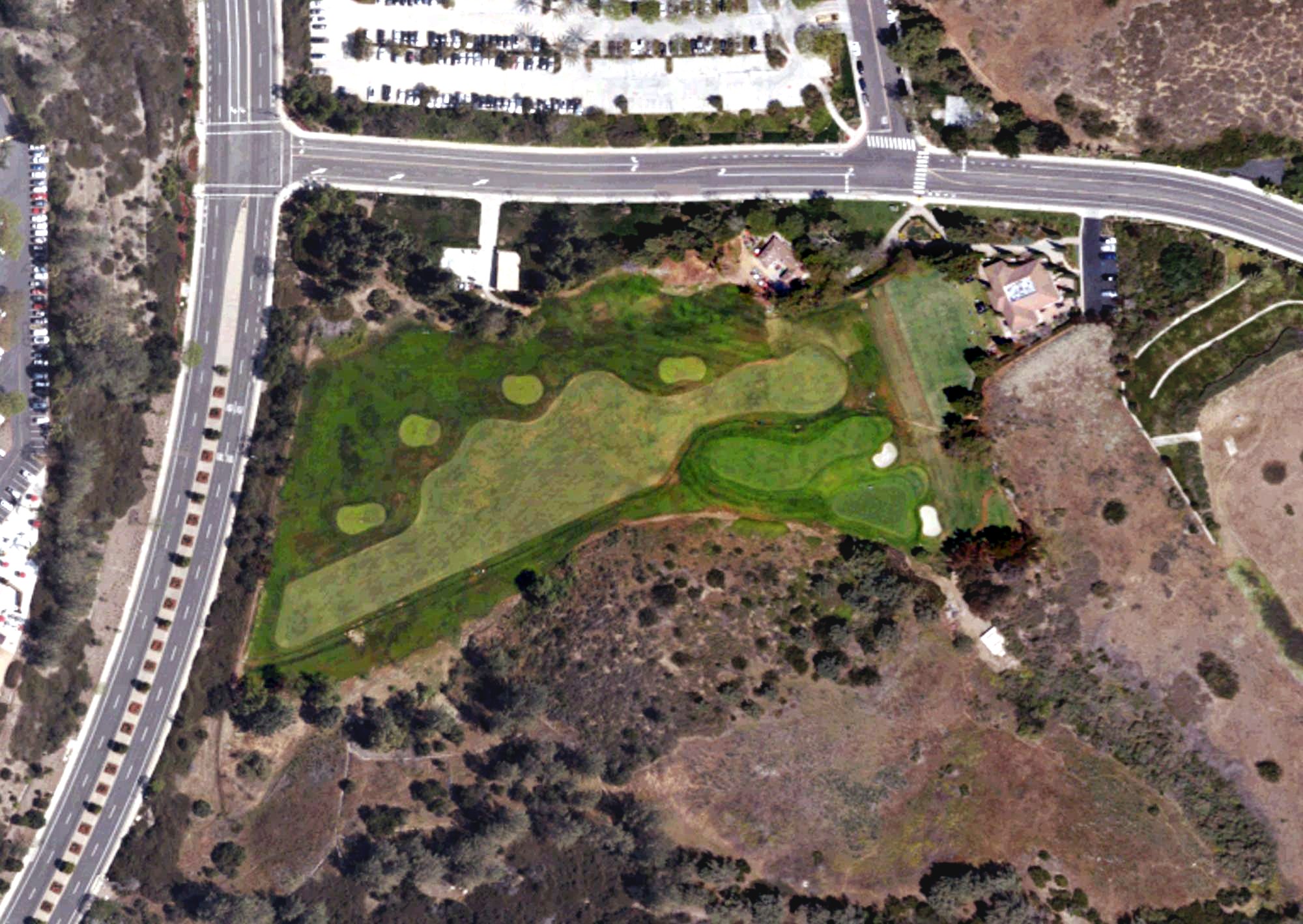 Aerial view of Taylormade "The Kingdom" Test Course, CA
