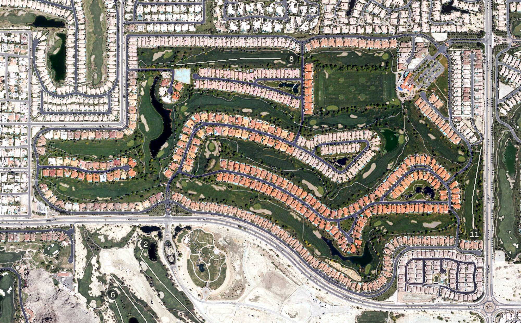 Aerial view of The Citrus Club at La Quinta Resort - Citrus Course, CA