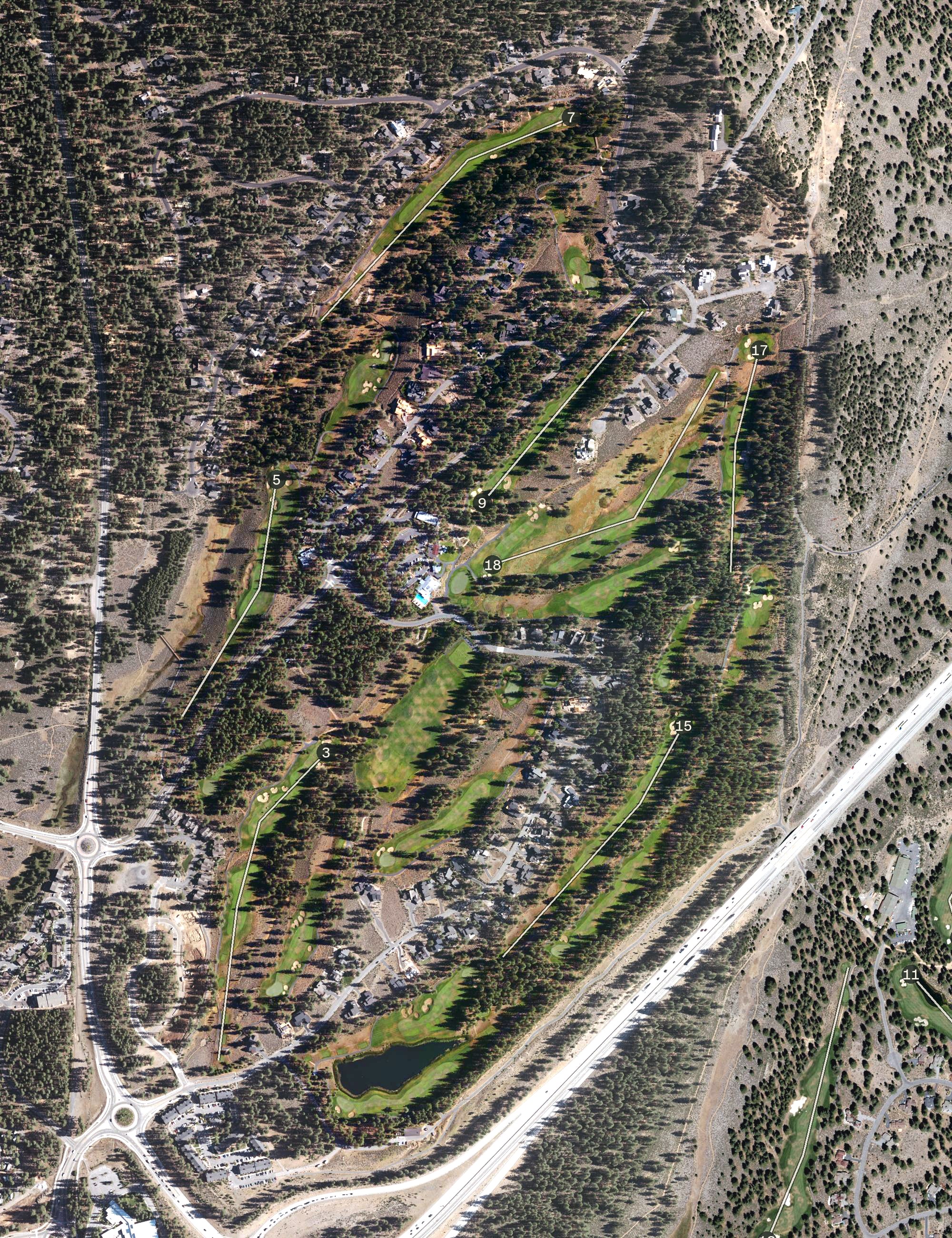 Aerial view of The Golf Club at Gray's Crossing, CA