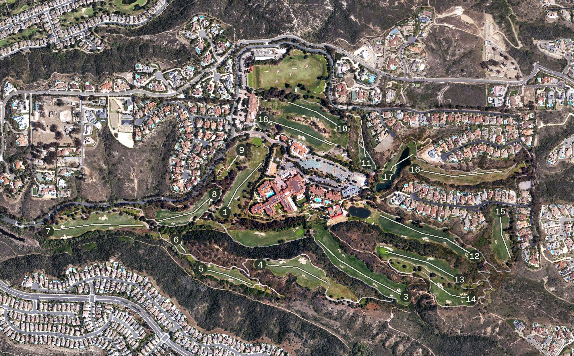 Aerial view of The Grand Golf Club, CA