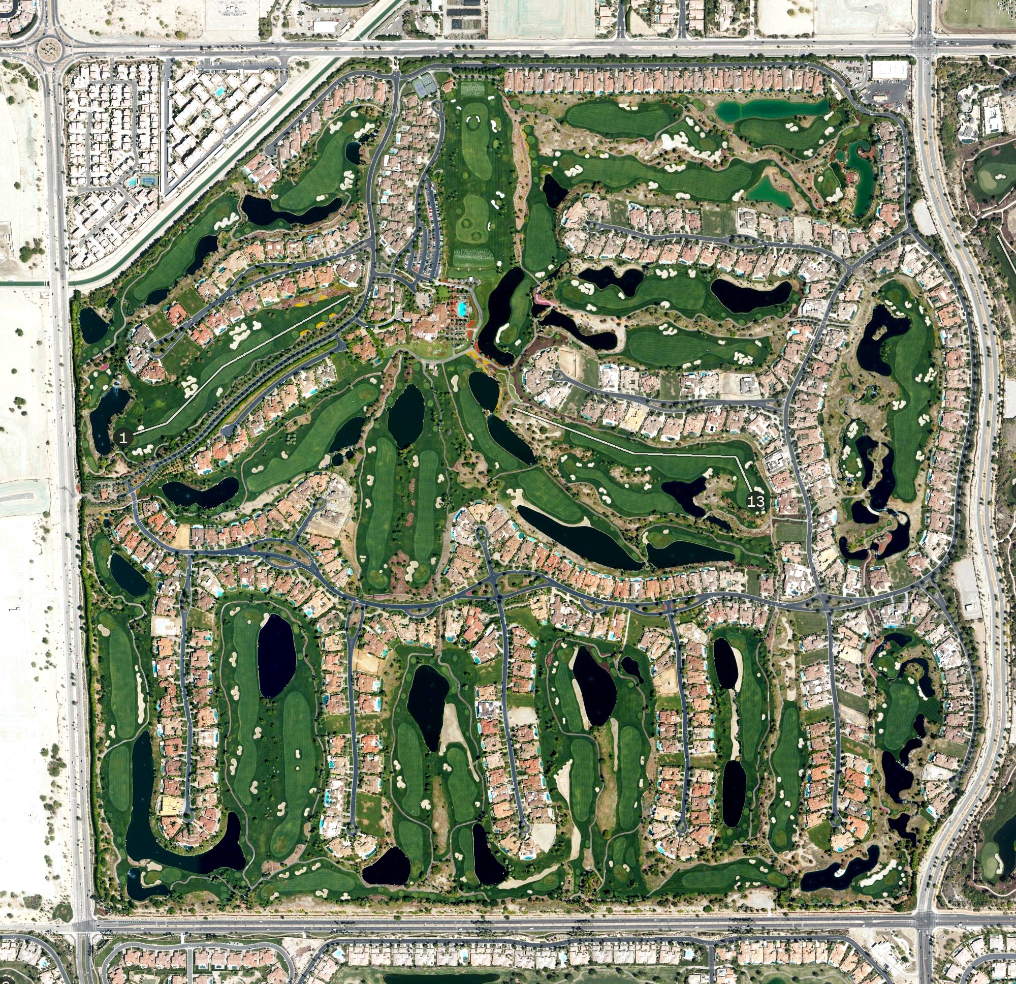 Aerial view of The Hideaway (Pete Dye & Clive Clark Courses), CA