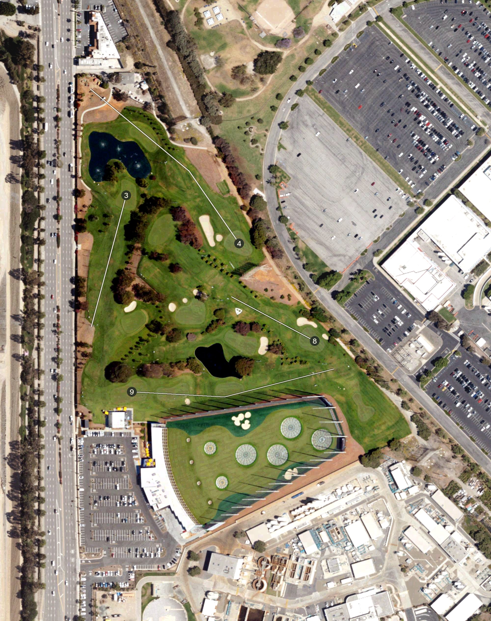 Aerial view of The Lakes at El Segundo, CA