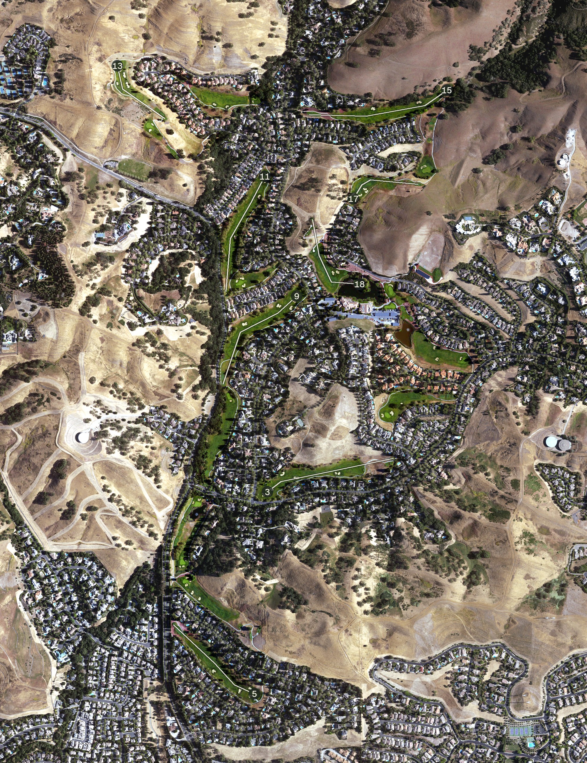 Aerial view of The Lakeside, CA
