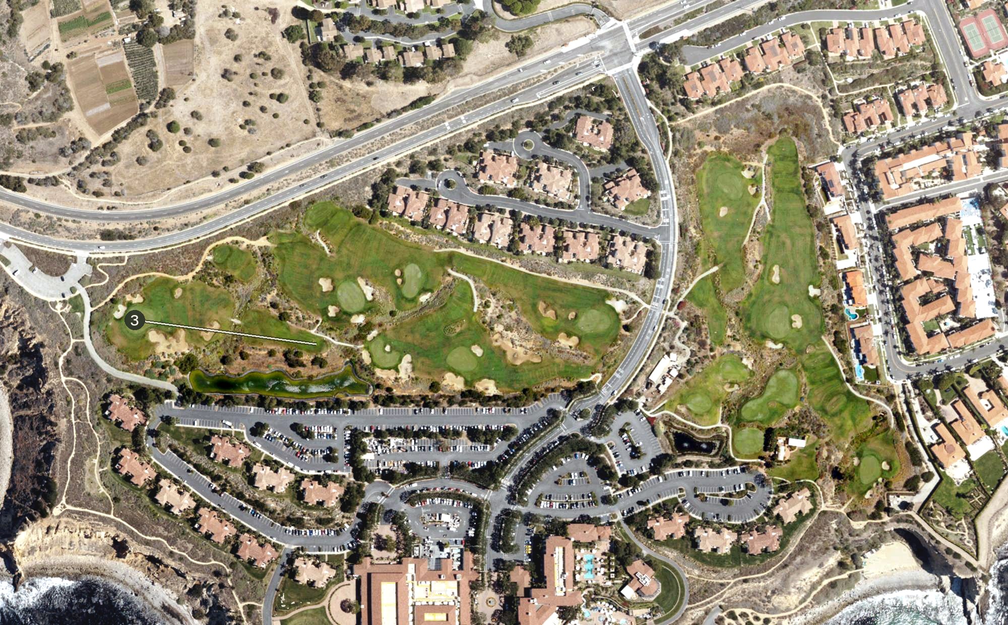 Aerial view of The Links at Terranea, CA