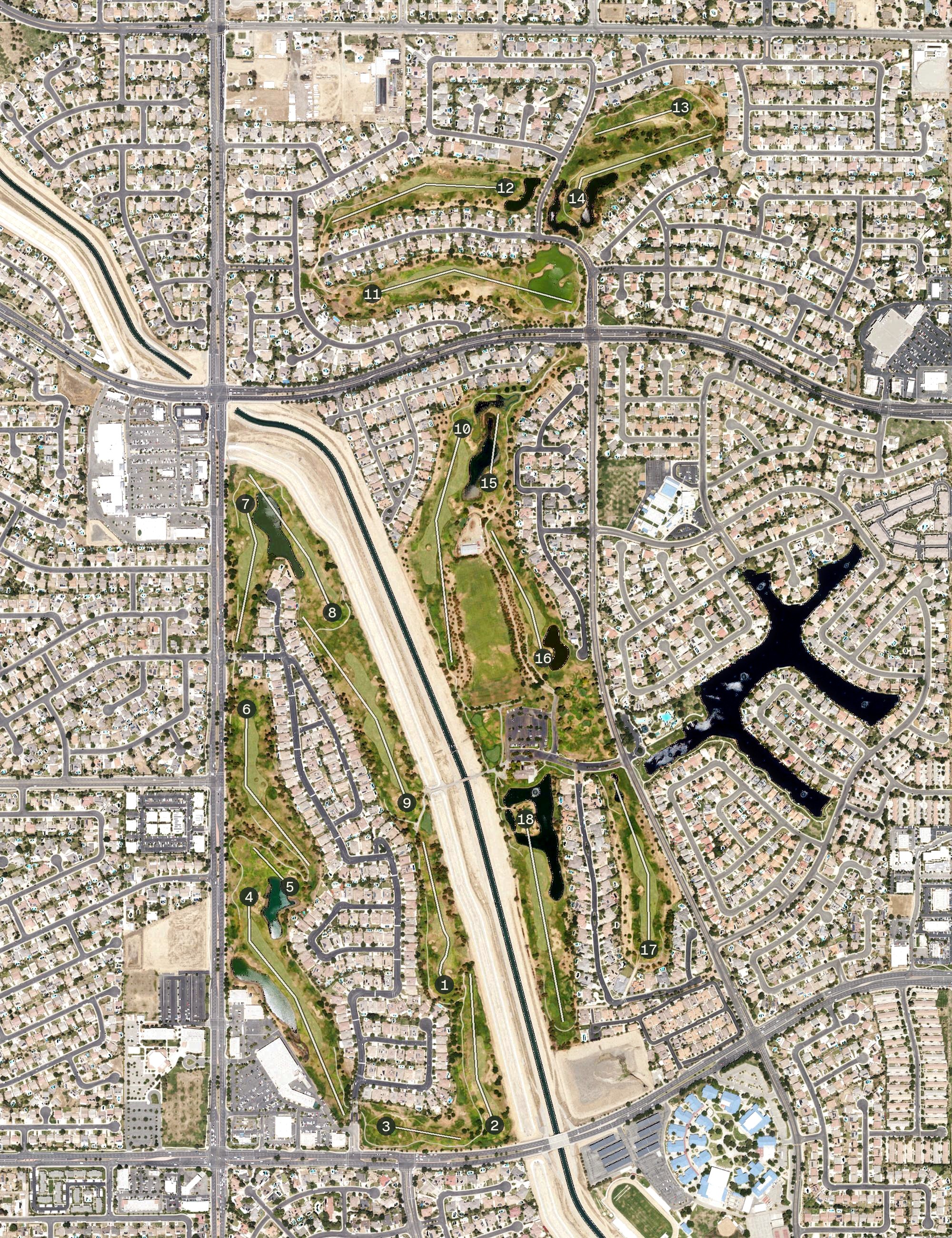 Aerial view of The Links Golf Course, CA