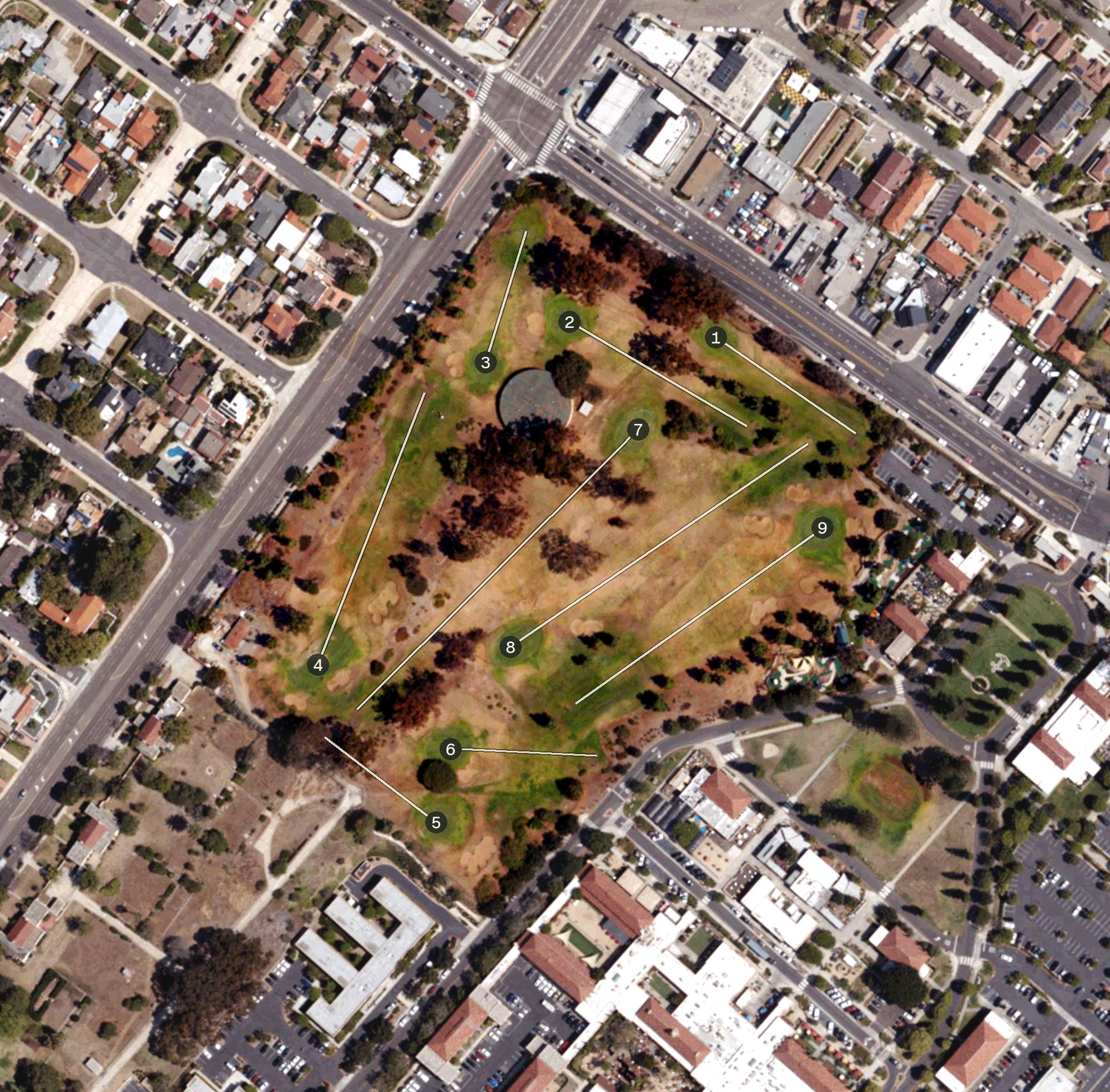 Aerial view of The Loma Club, CA