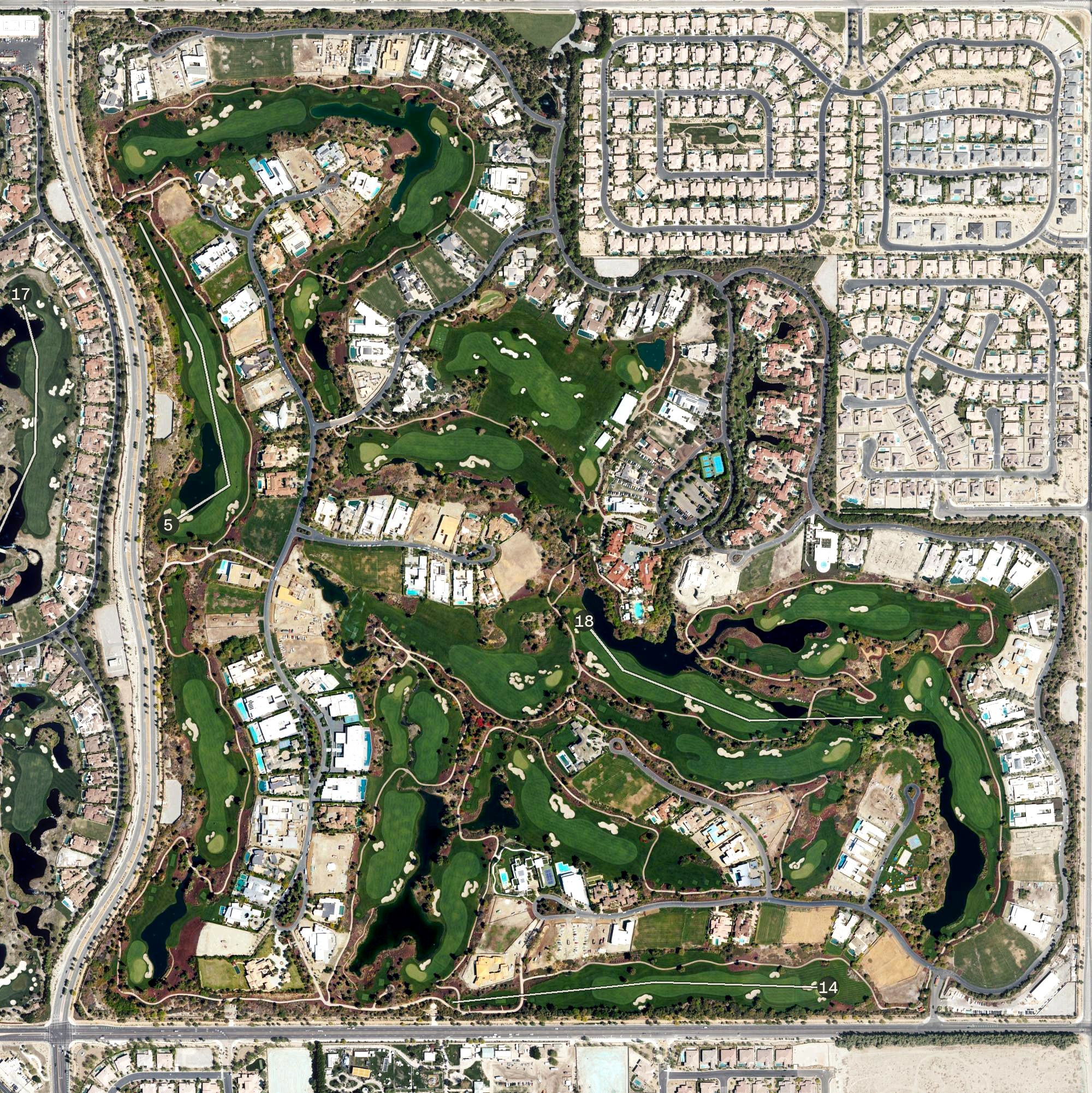 Aerial view of The Madison Club, CA