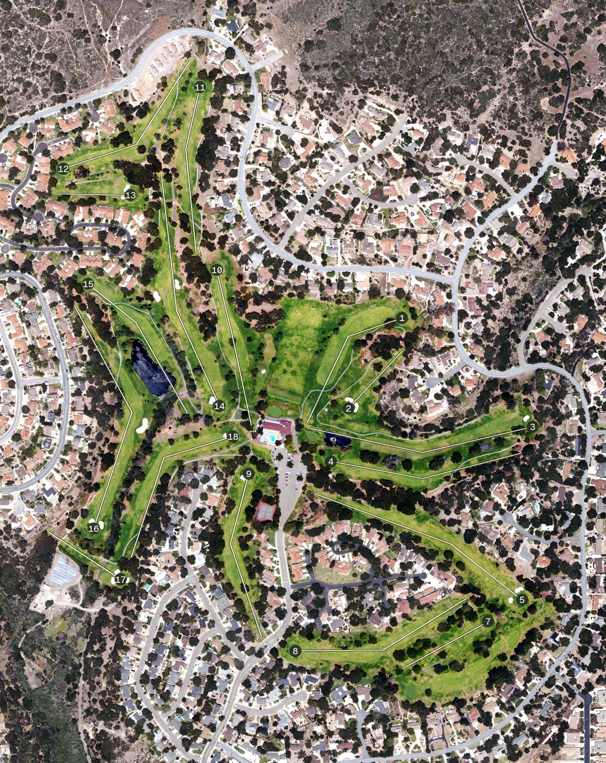 Aerial view of The Mission Club, CA