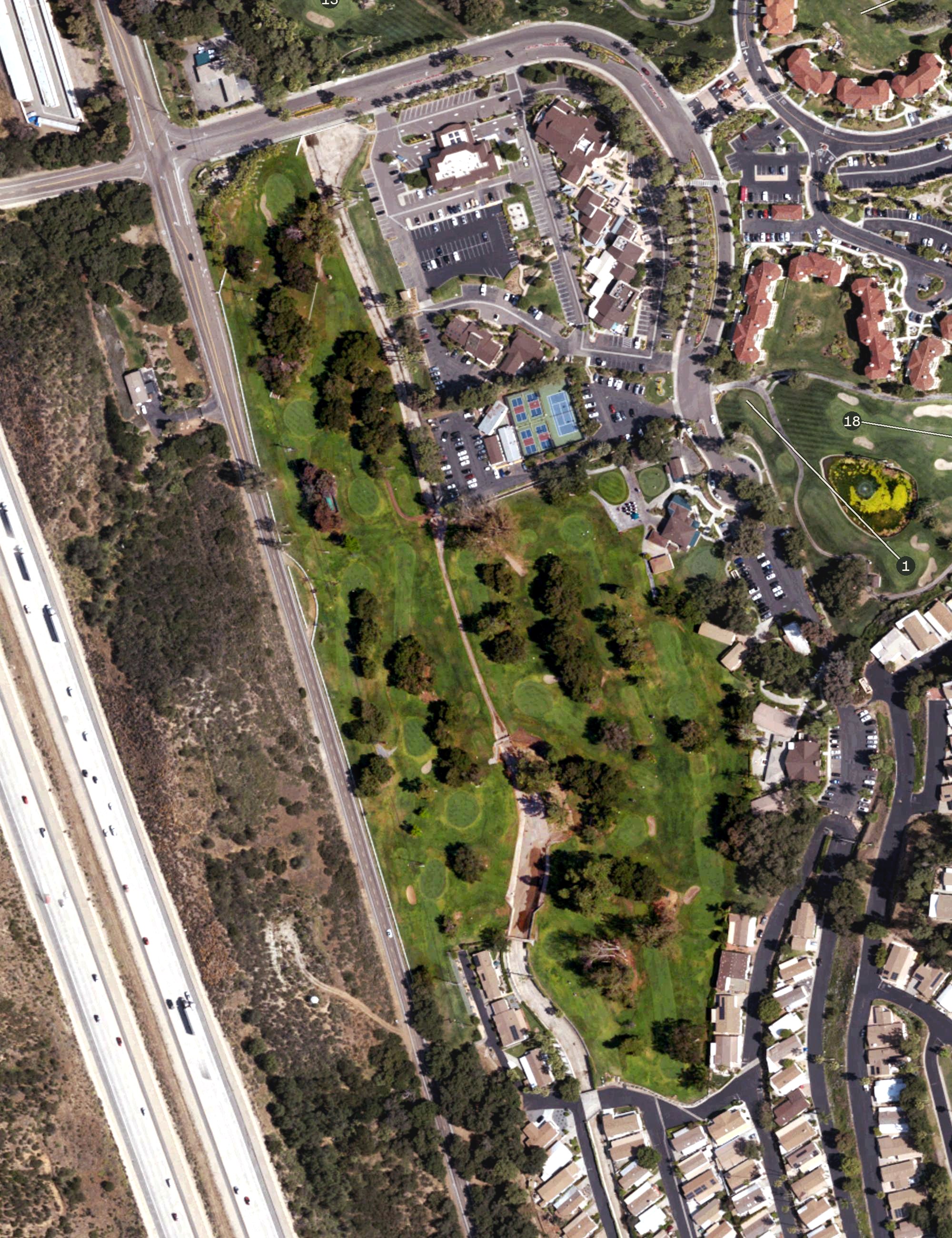 Aerial view of The Oaks, CA