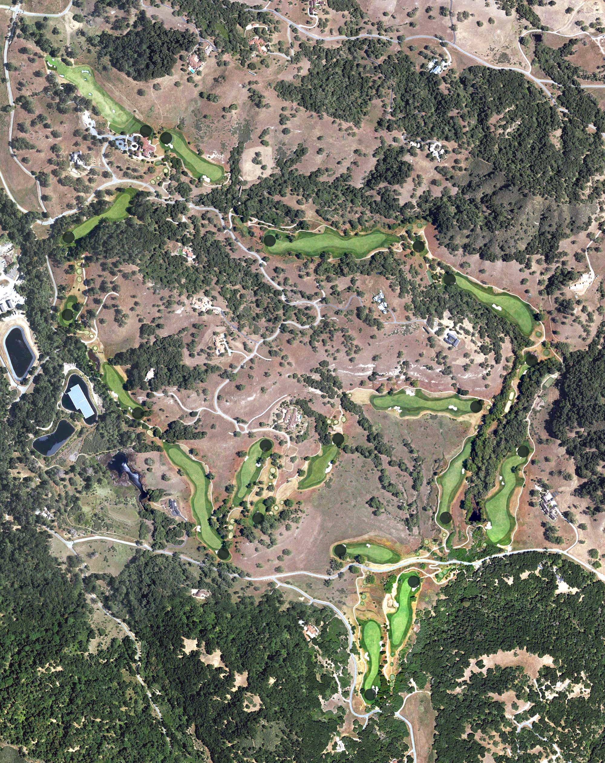 Aerial view of The Preserve Golf Club Santa Lucia, CA