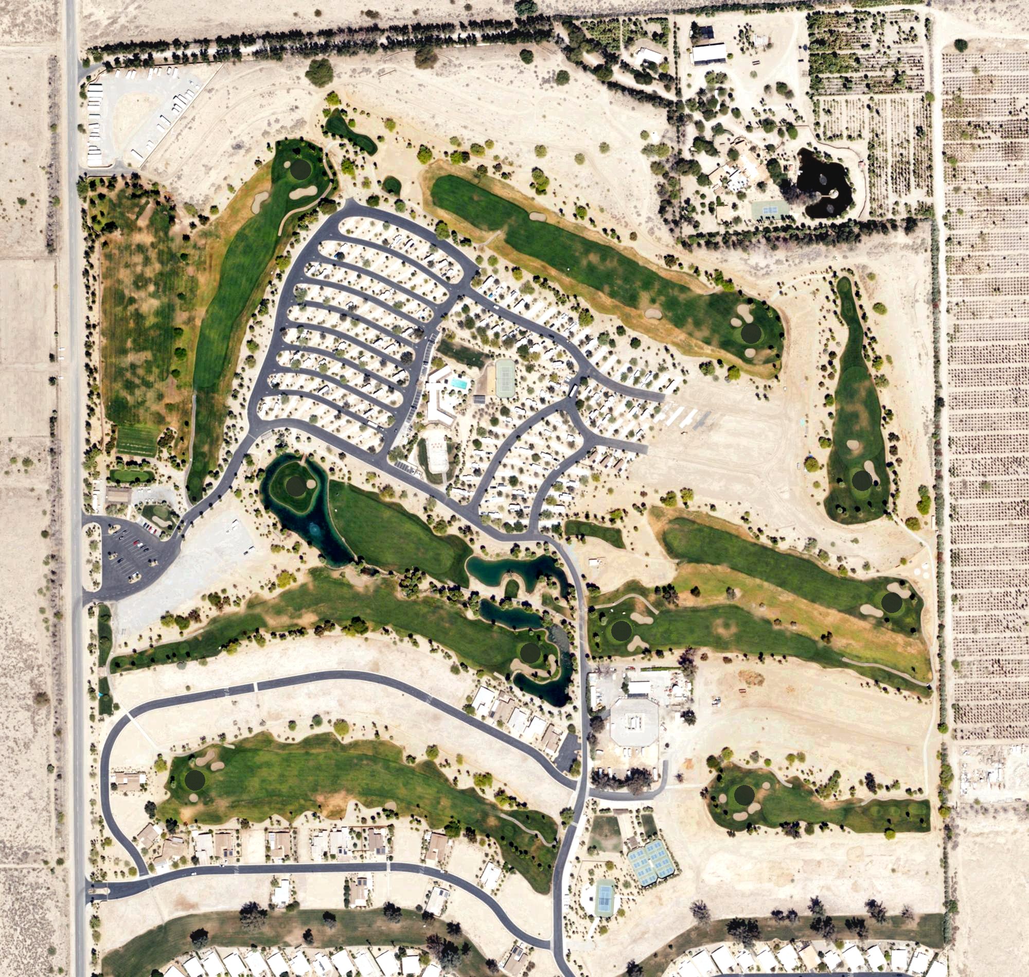 Aerial view of The Springs at Borrego, CA