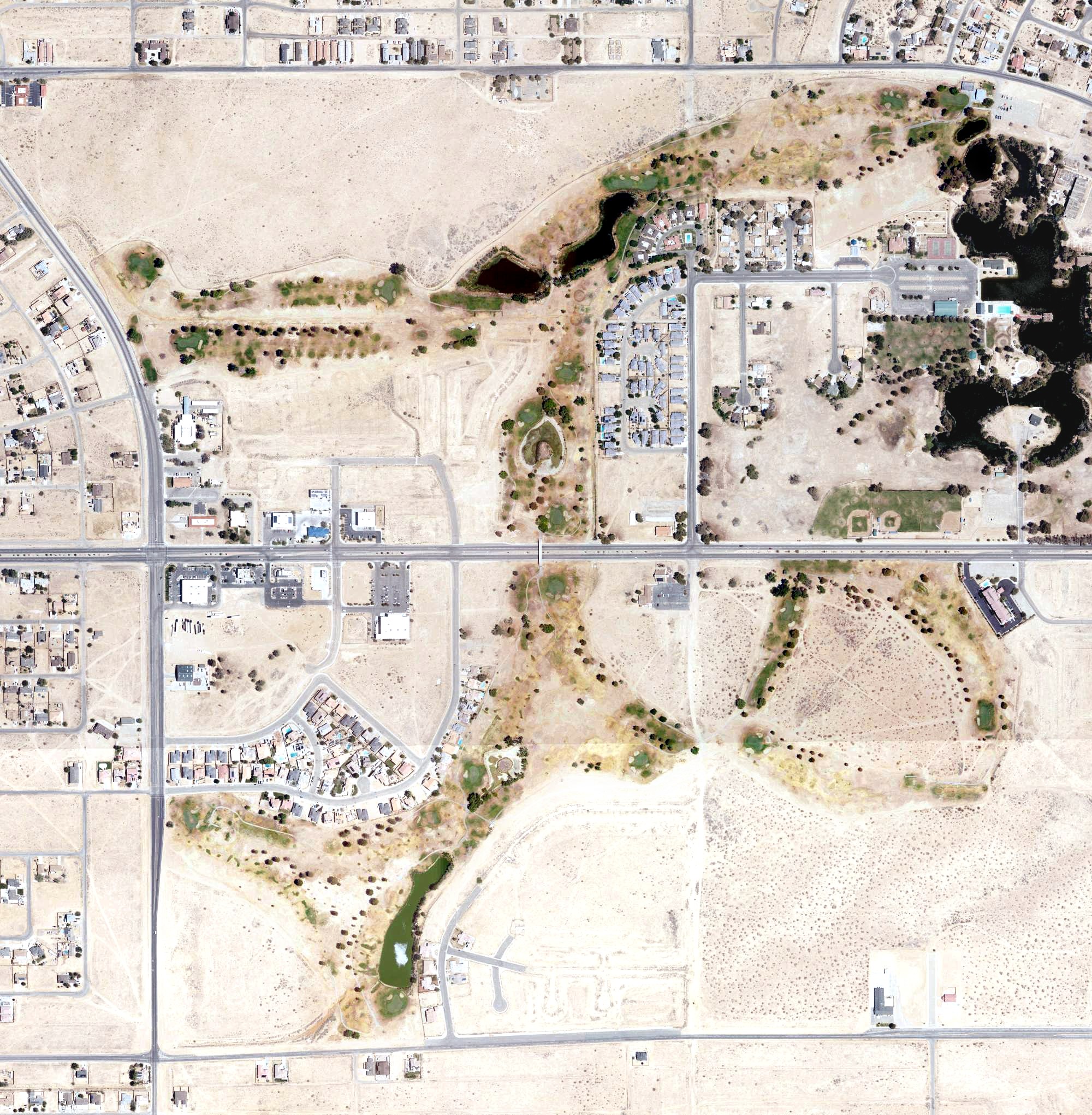 Aerial view of Tierra del Sol Golf Course, CA