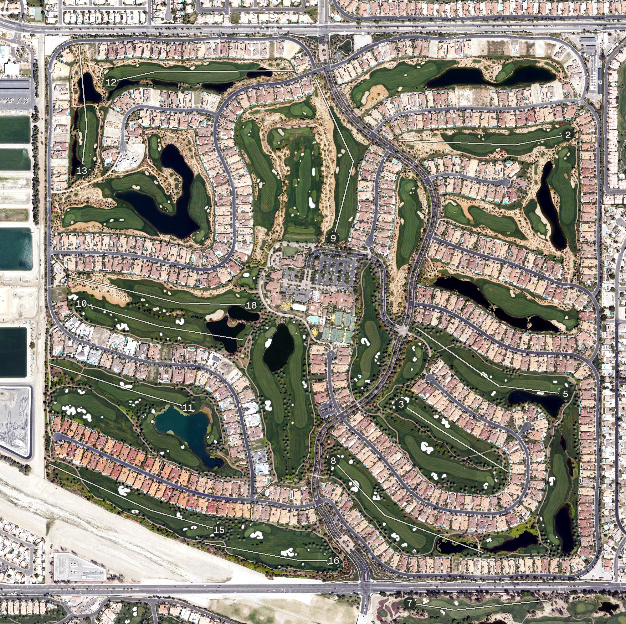 Aerial view of Toscana Country Club, CA