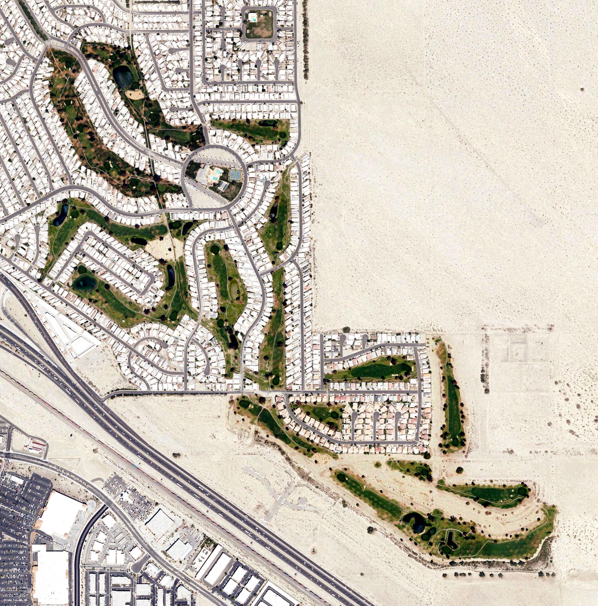 Aerial view of Tri Palm County Club, CA