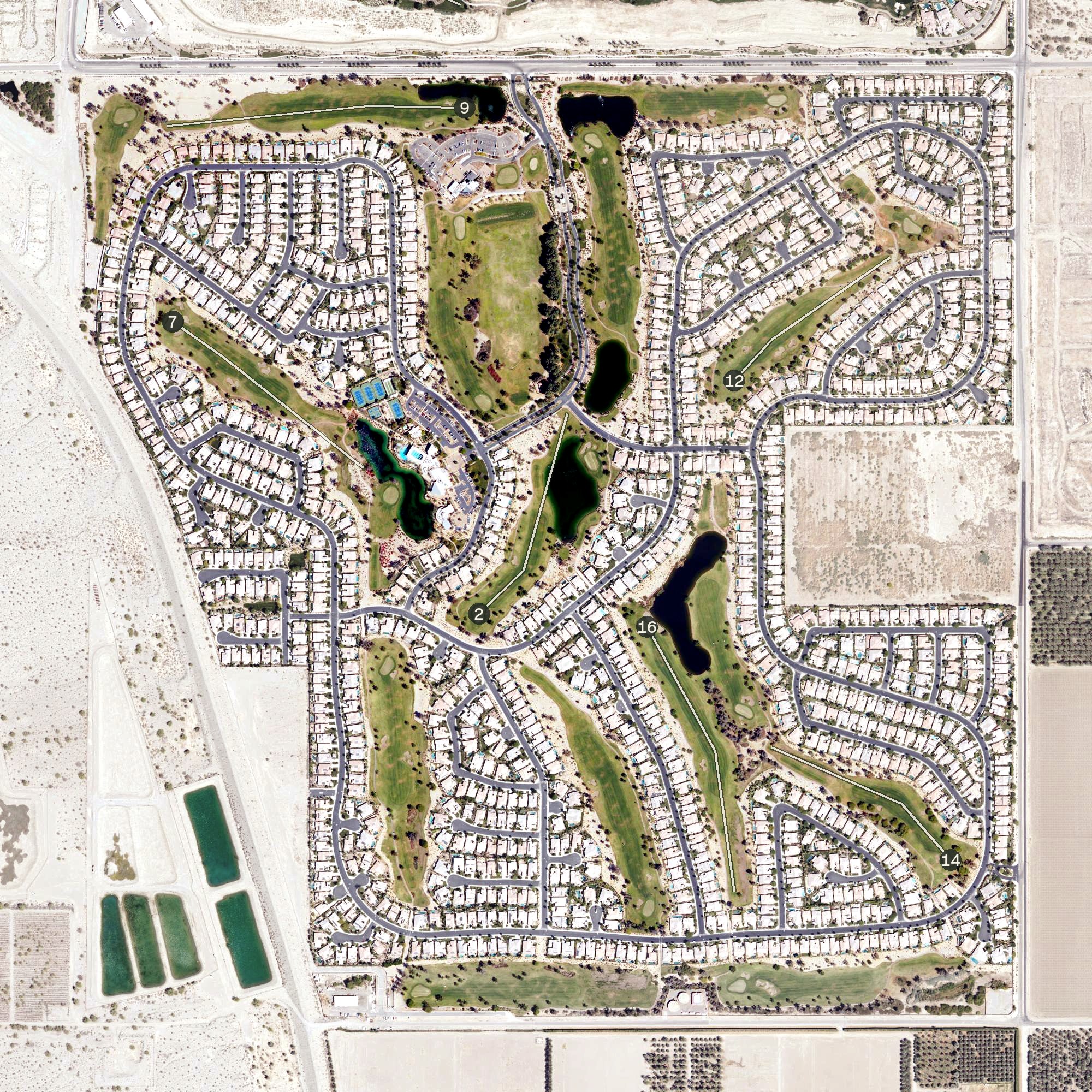 Aerial view of Trilogy Golf Club at La Quinta, CA