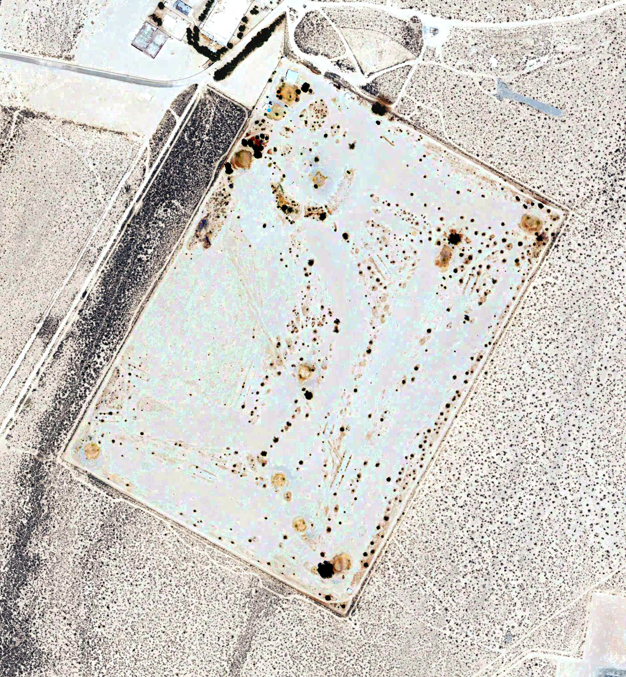 Aerial view of Trona Golf Course, CA