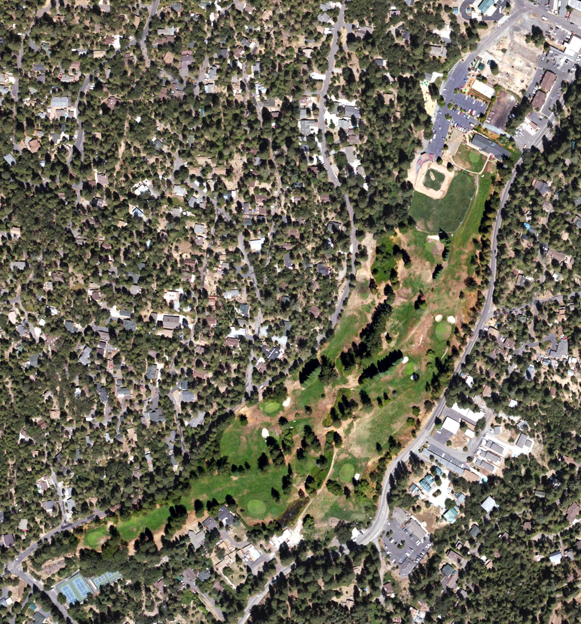 Aerial view of Twain Harte Golf Course, CA
