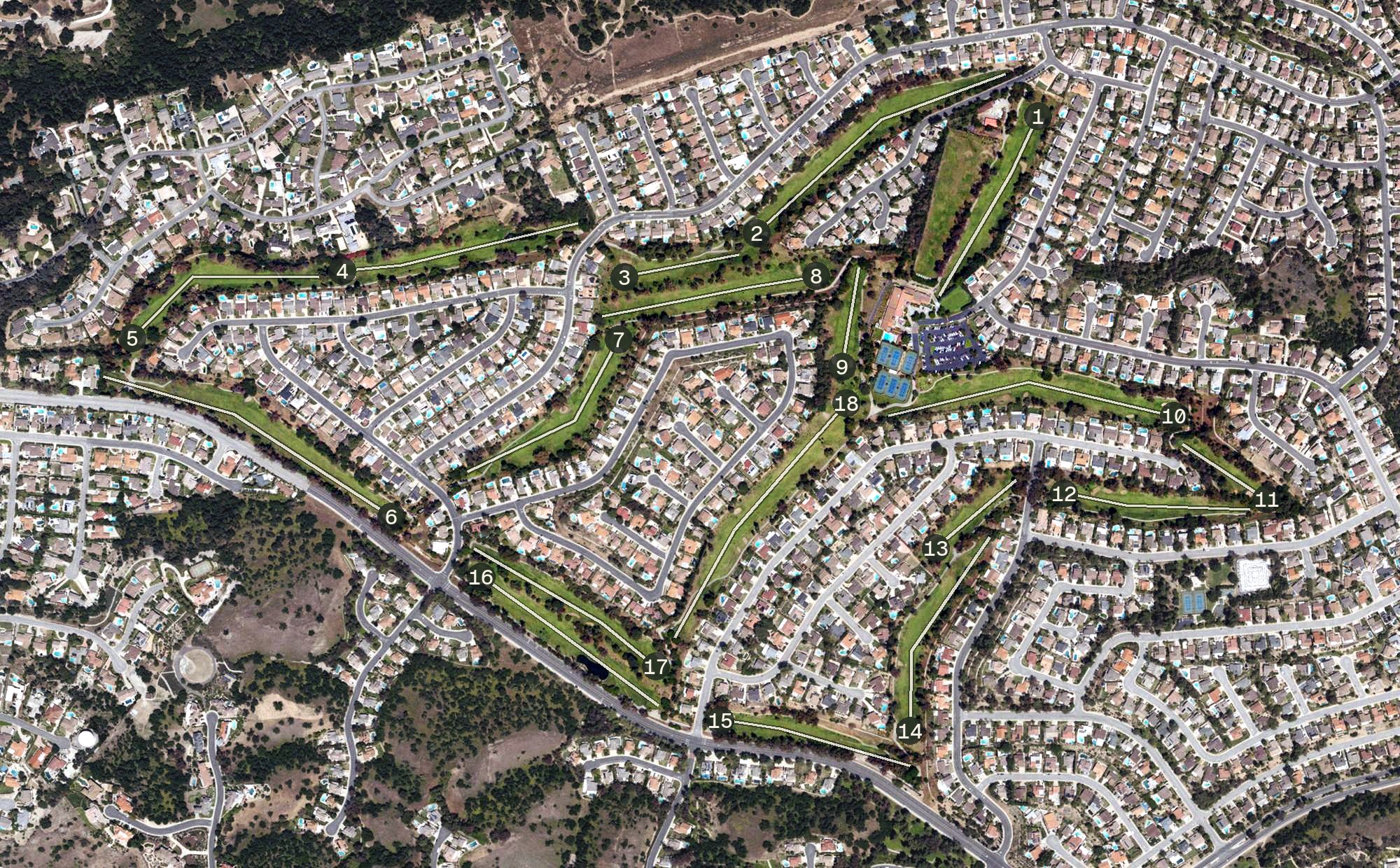 Aerial view of Via Verde Country Club, CA