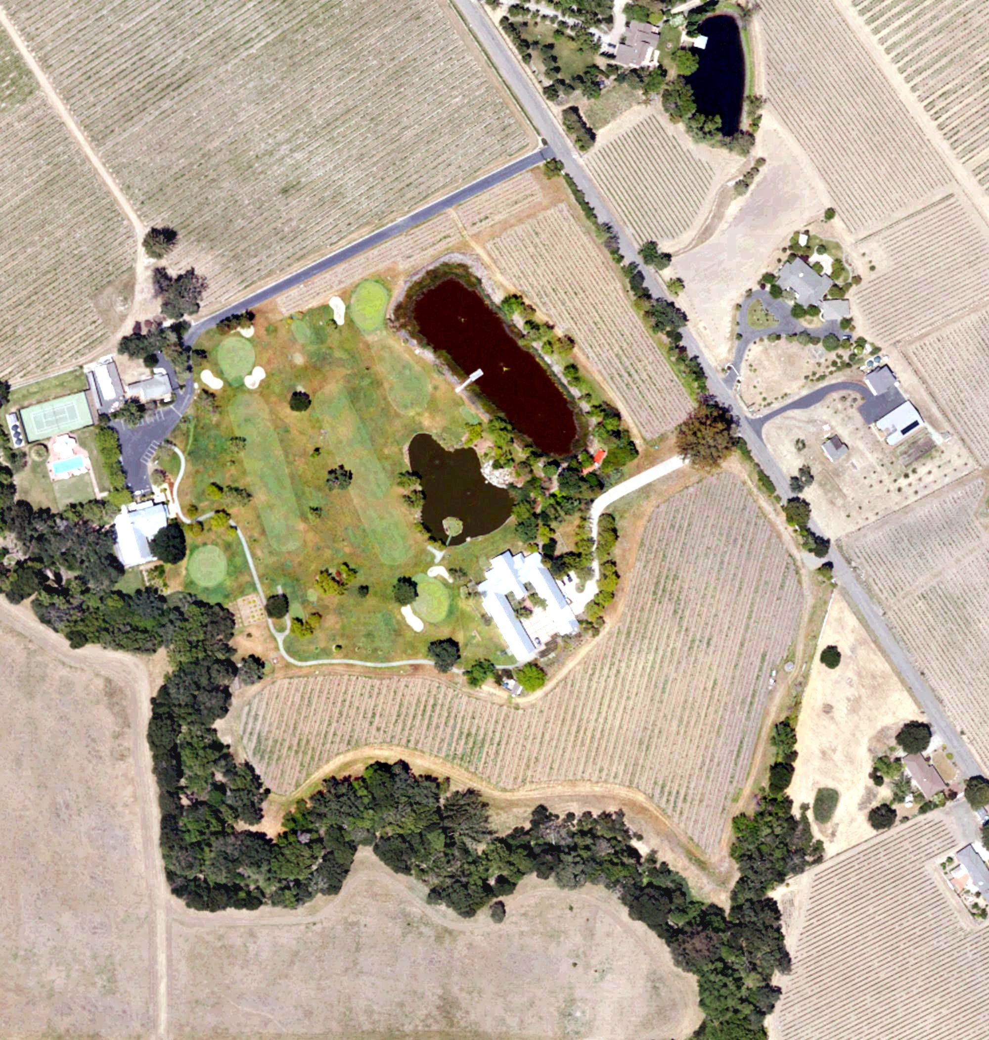 Aerial view of Vineyard Knolls, CA