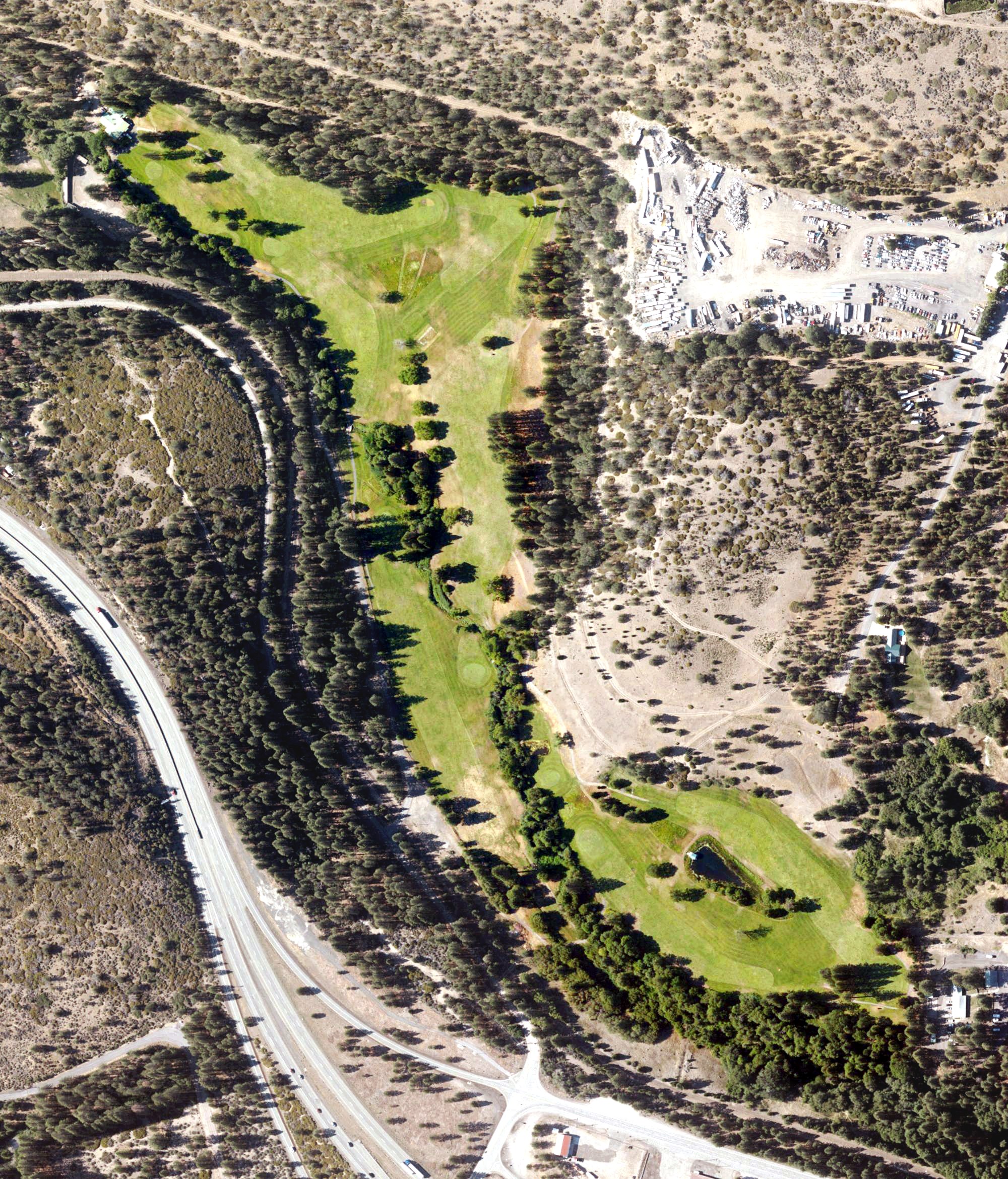 Aerial view of Weed Golf Club, CA