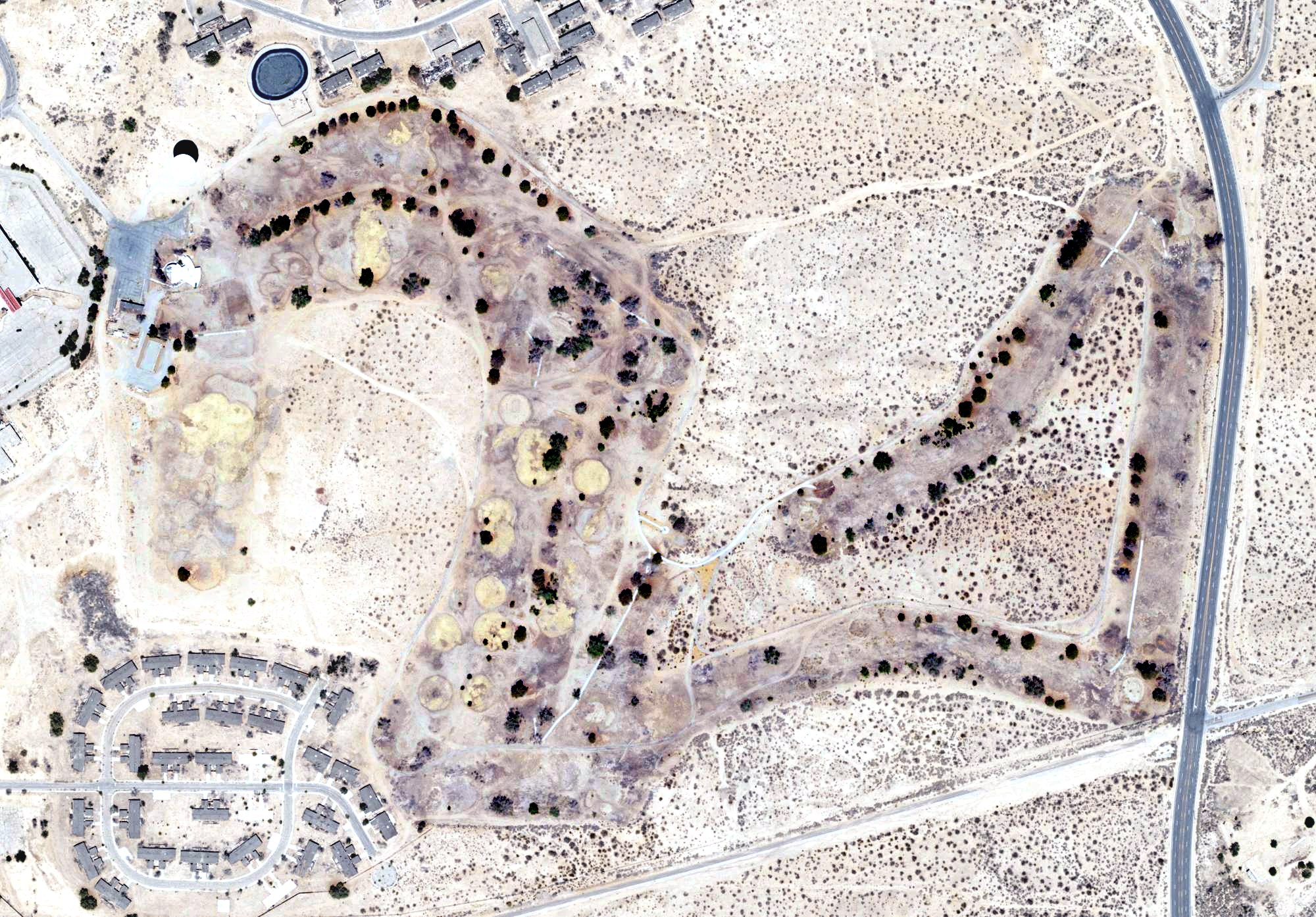 Aerial view of West Winds Golf Course, CA