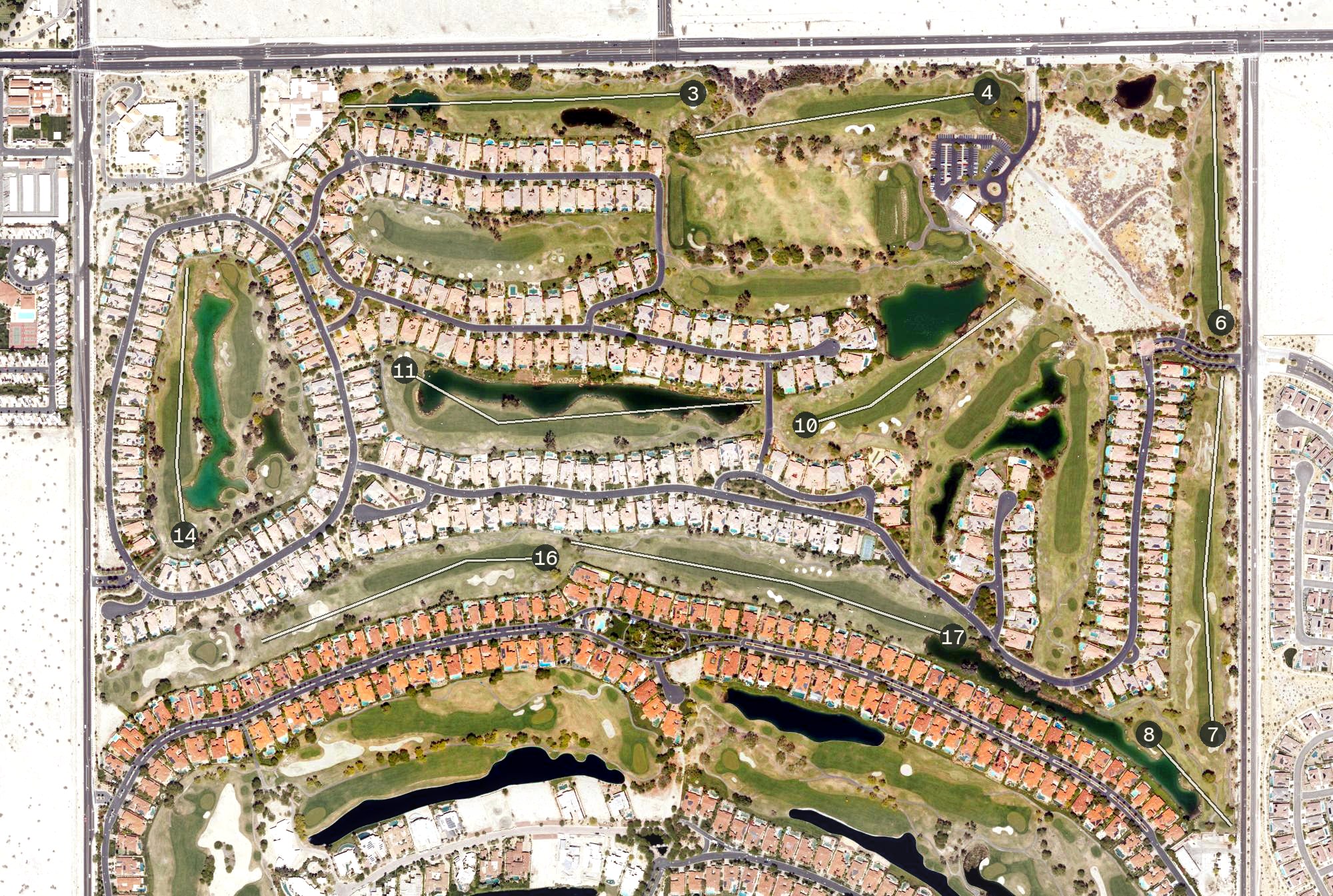 Aerial view of Westin Mission Hills Resort - Gary Player Signature Golf Course, CA
