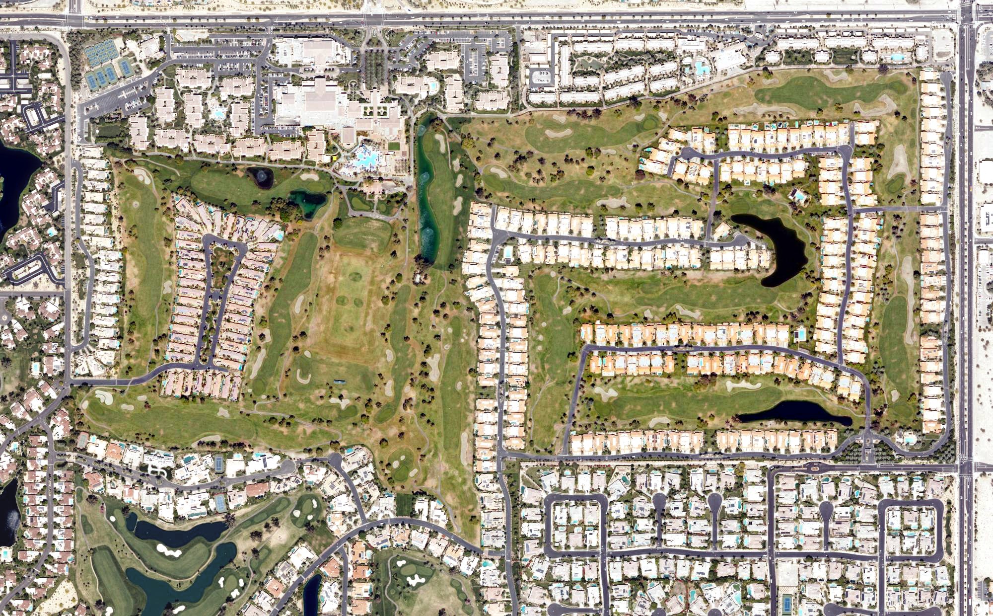 Aerial view of Westin Mission Hills Resort - Pete Dye Course, CA