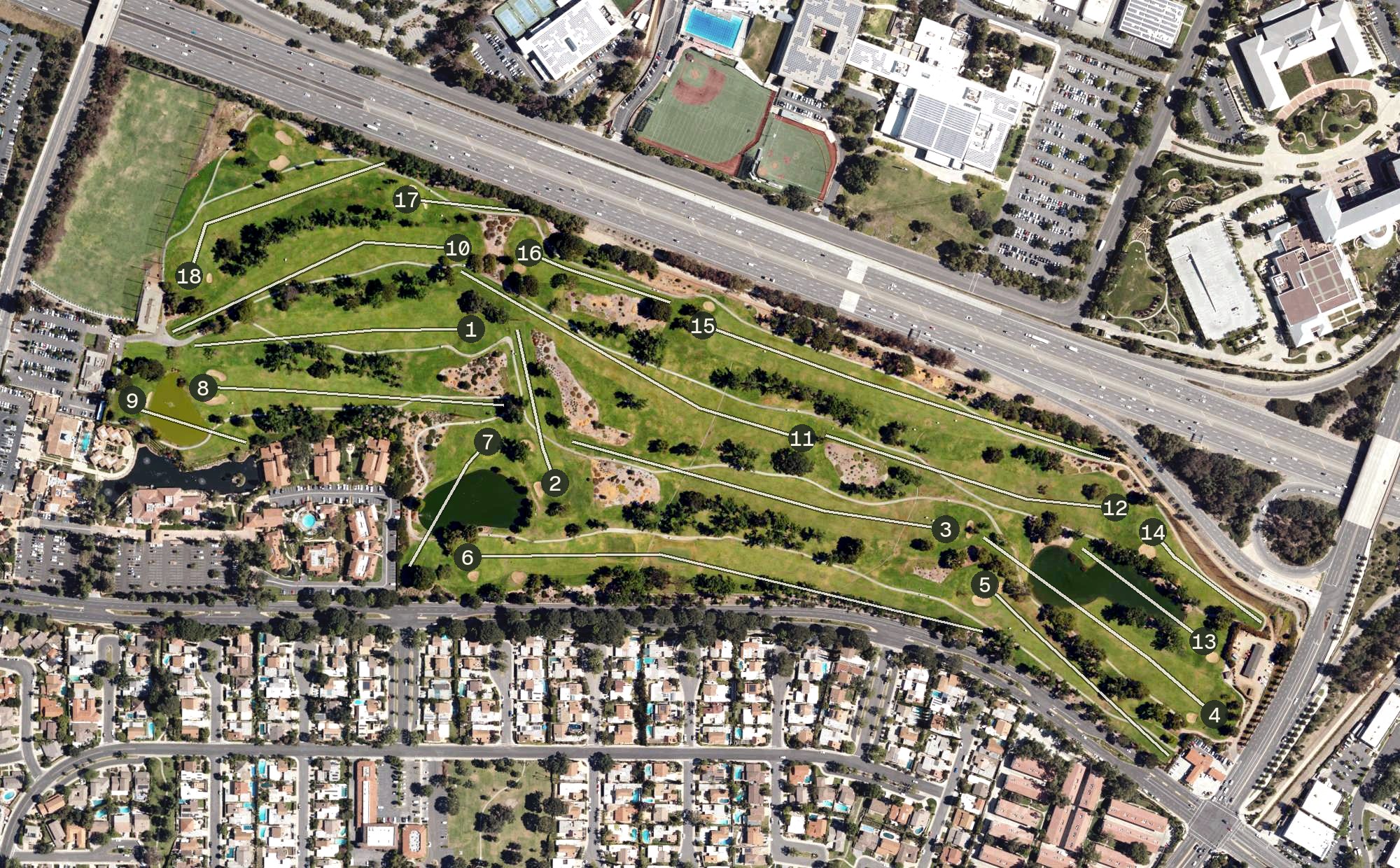 Aerial view of Westlake Golf Course, CA