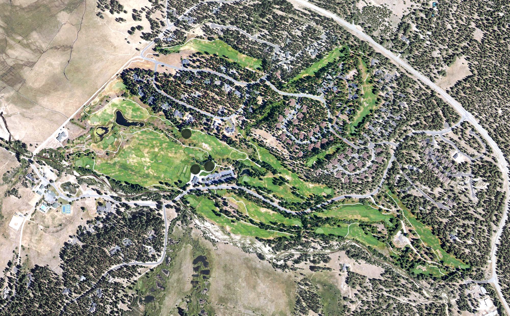 Aerial view of Whitehawk Ranch Golf Course, CA