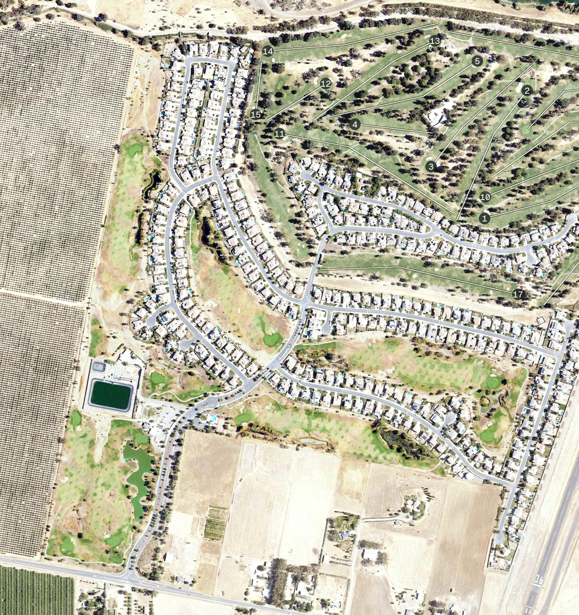 Aerial view of Wild Wings Golf Club, CA