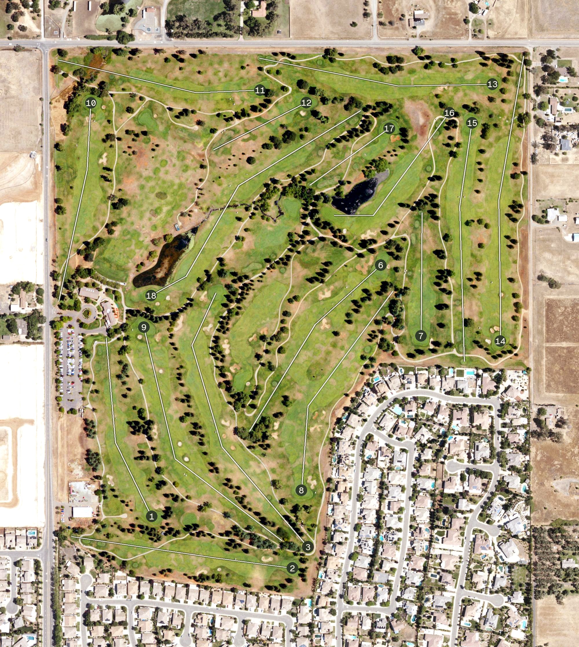 Aerial view of WildHawk Golf Club, CA