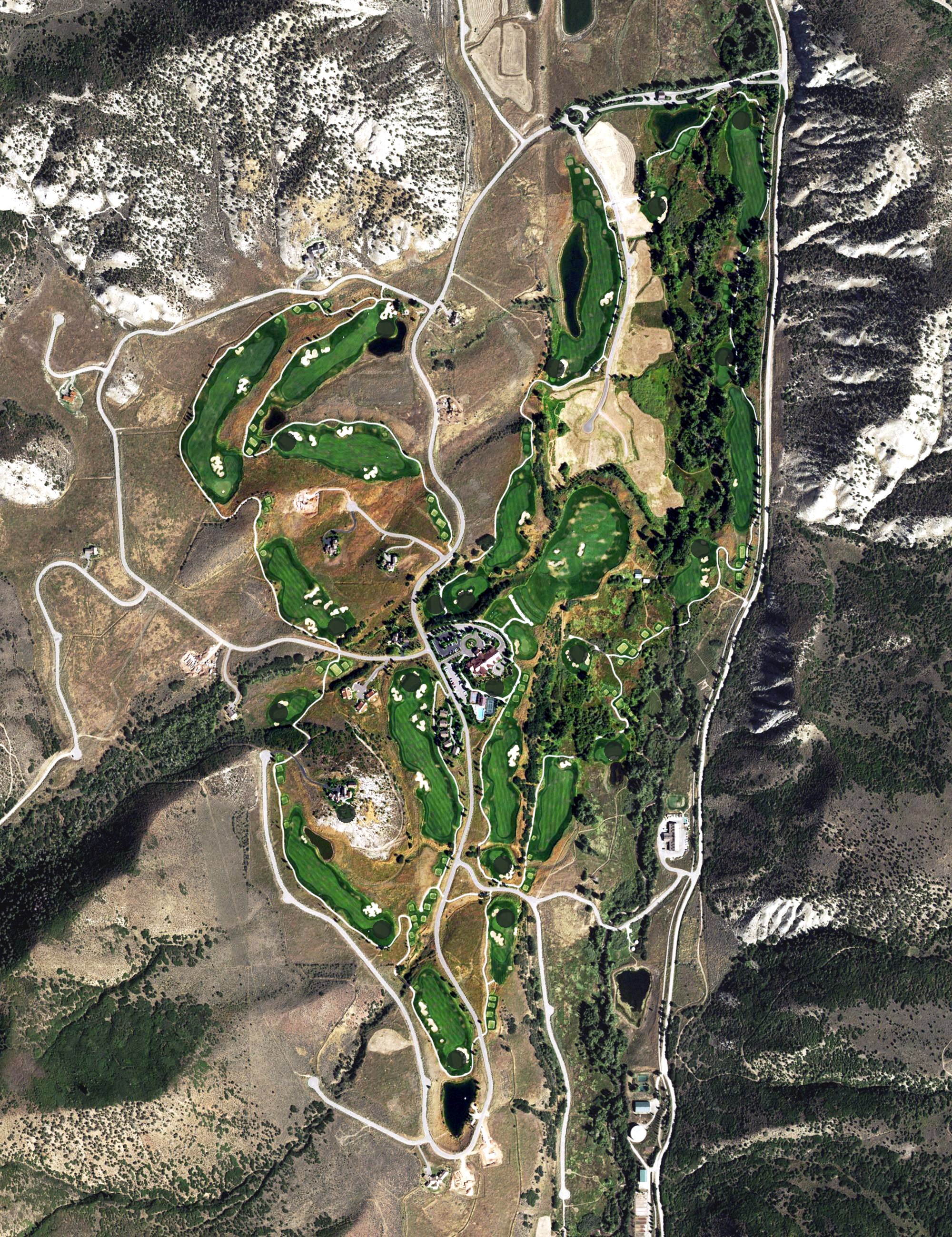 Aerial view of Adam's Rib Ranch, CO