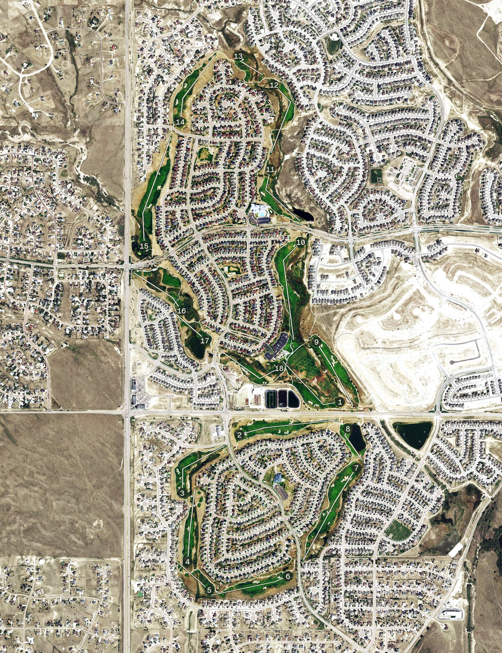 Aerial view of Antler Creek Golf Course, CO