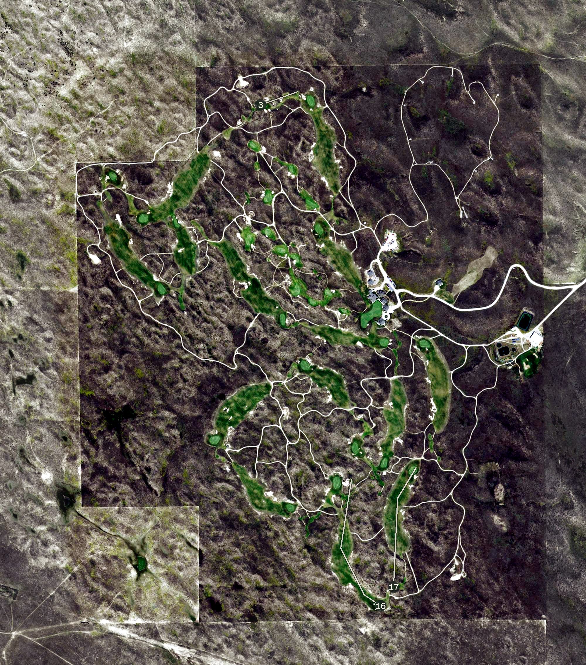 Aerial view of Ballyneal Golf and Hunt Club, CO