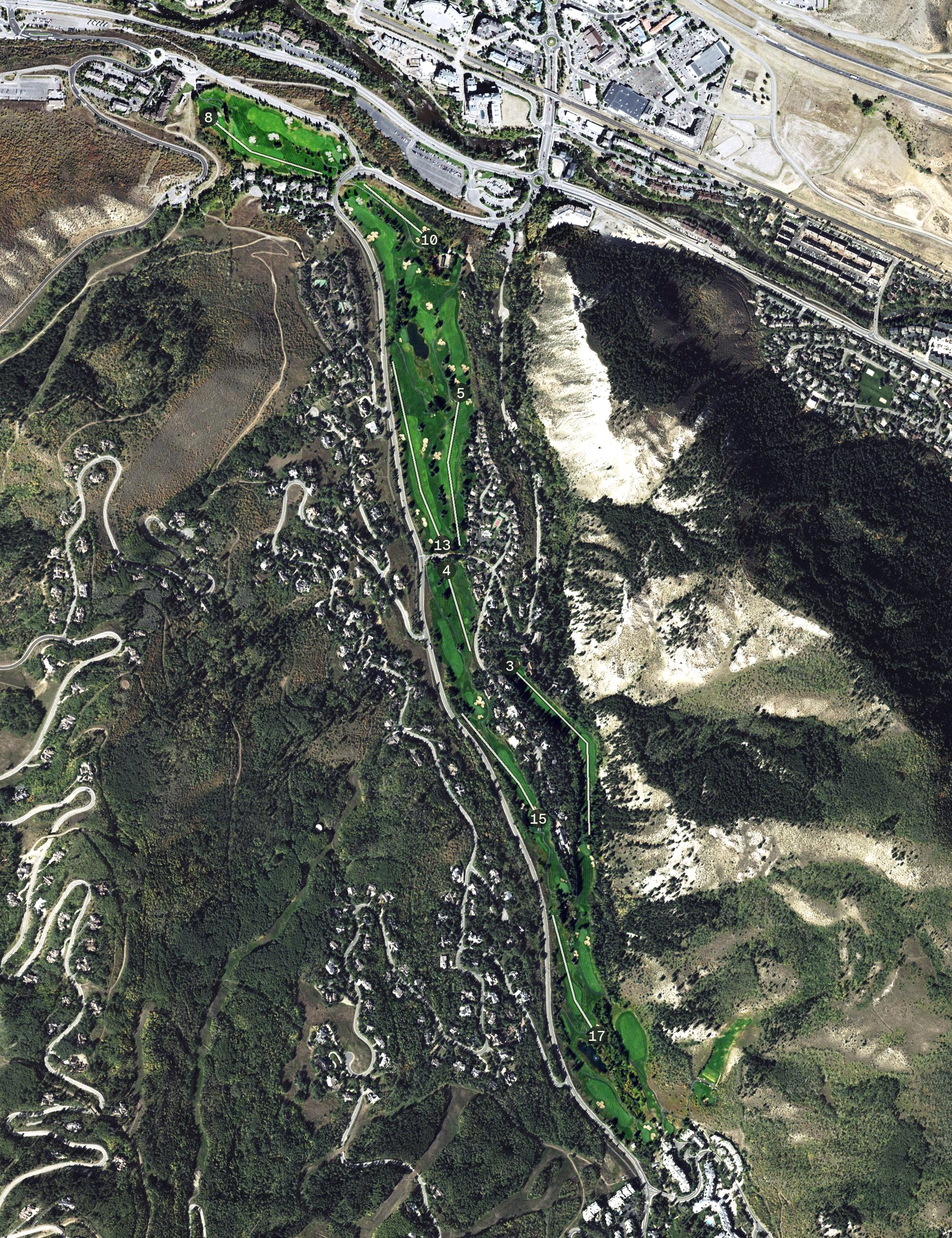 Aerial view of Beaver Creek Golf Club, CO