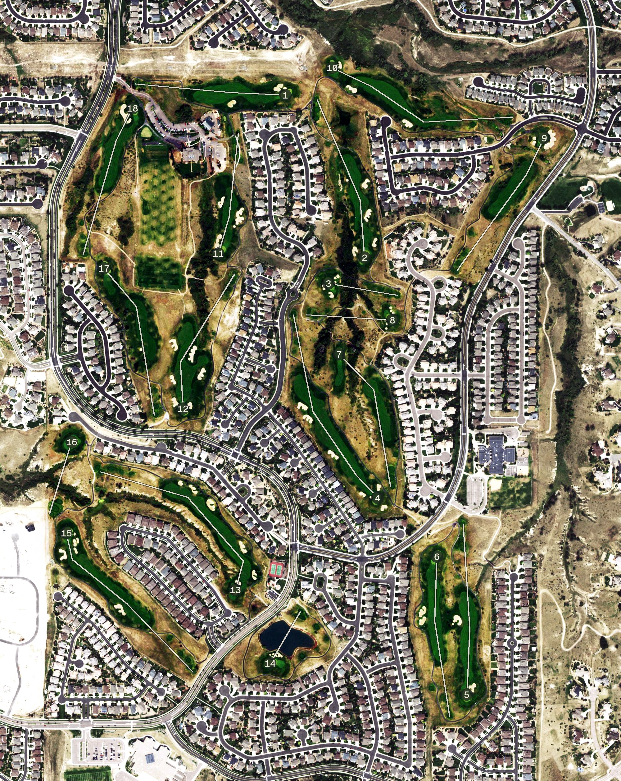 Aerial view of Black Bear Golf Club, CO
