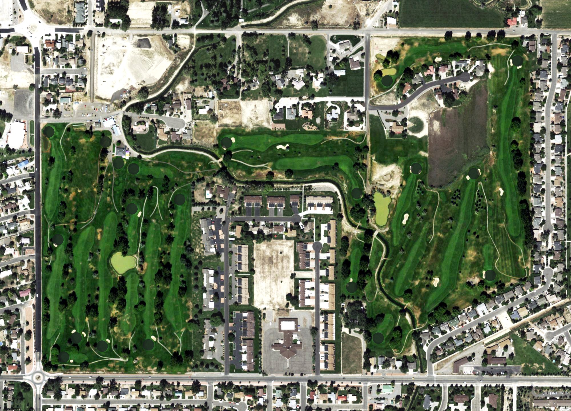 Aerial view of Black Canyon Golf Course, CO