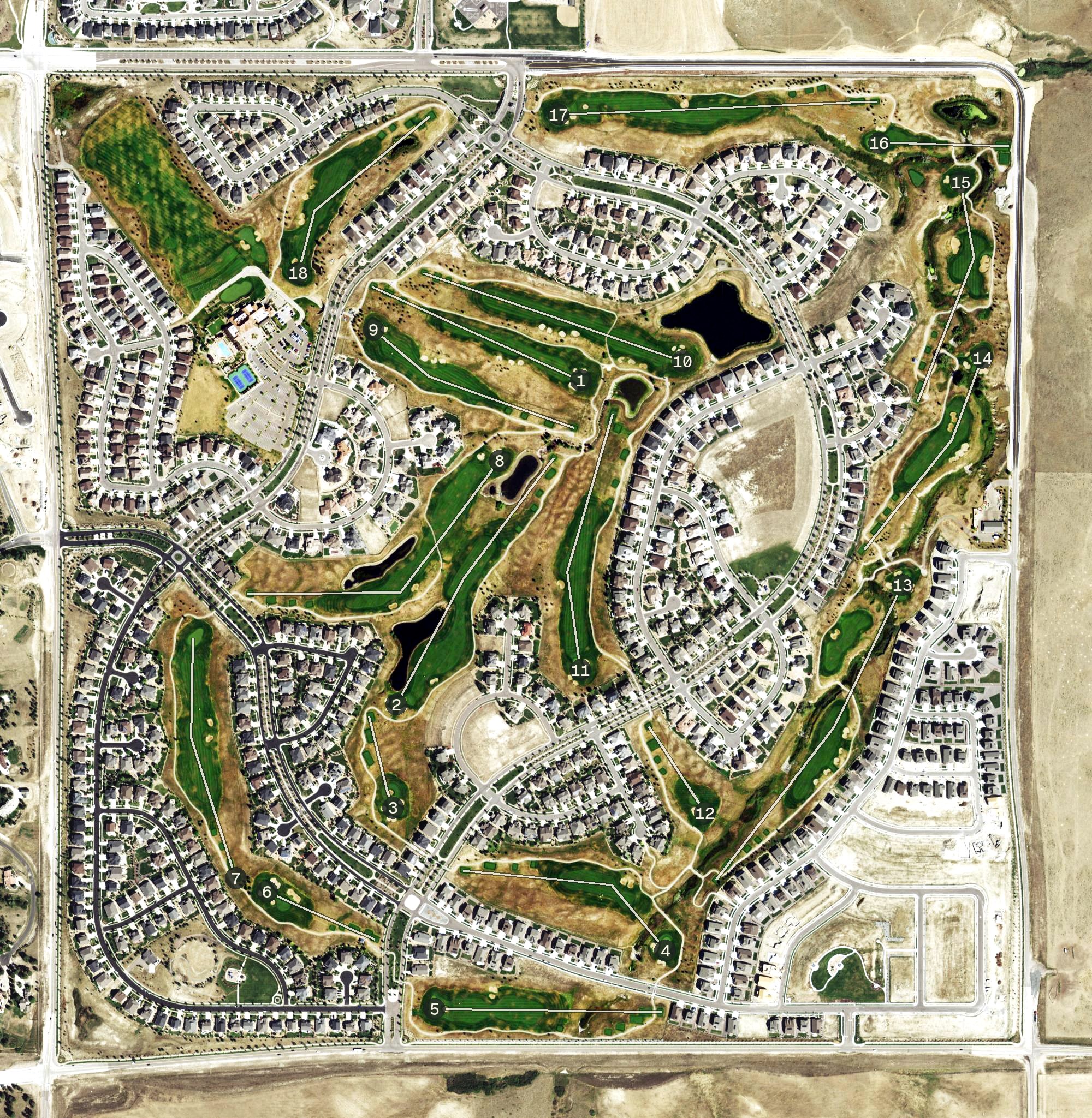 Aerial view of Blackstone Country Club, CO