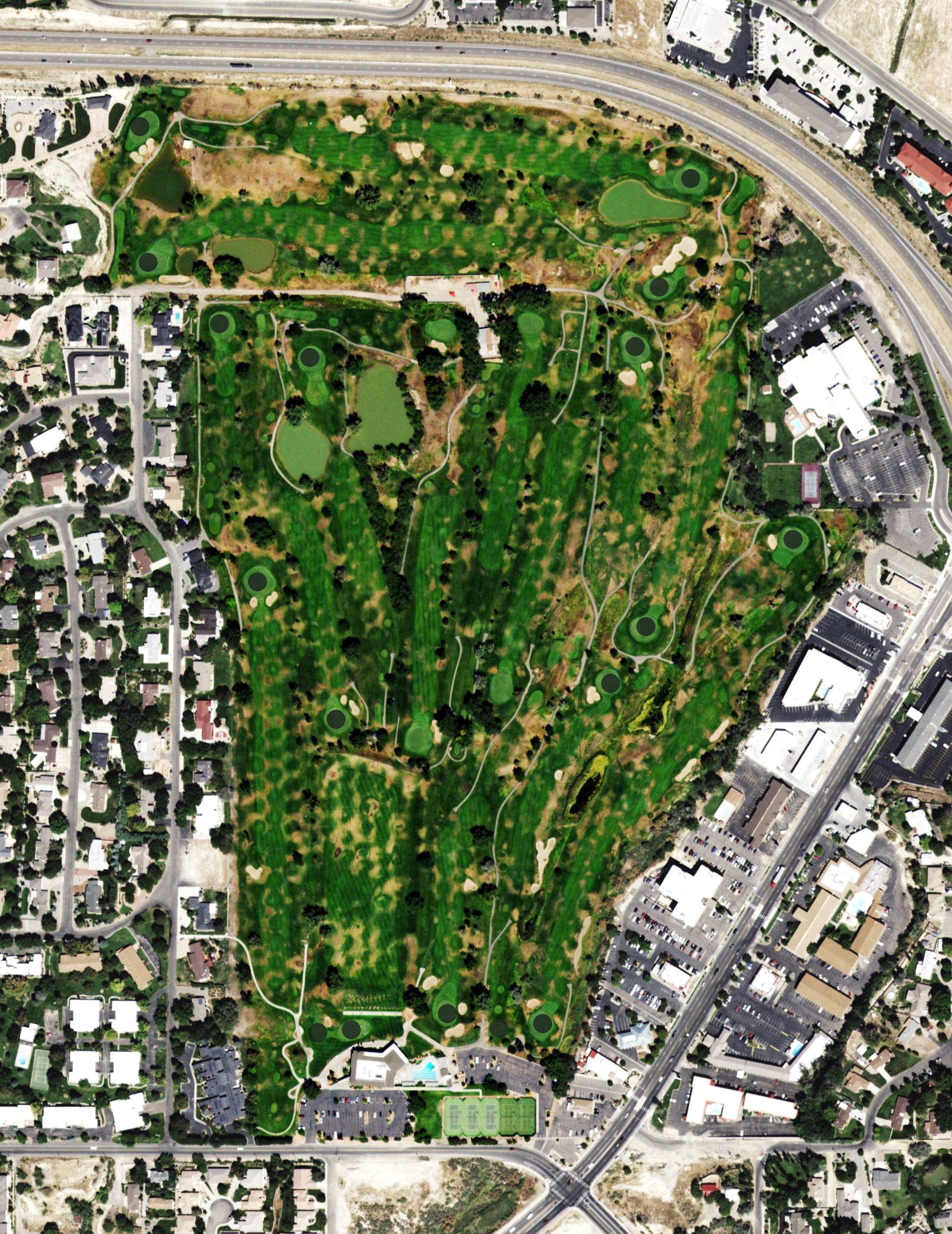 Aerial view of Bookcliff Country Club, CO