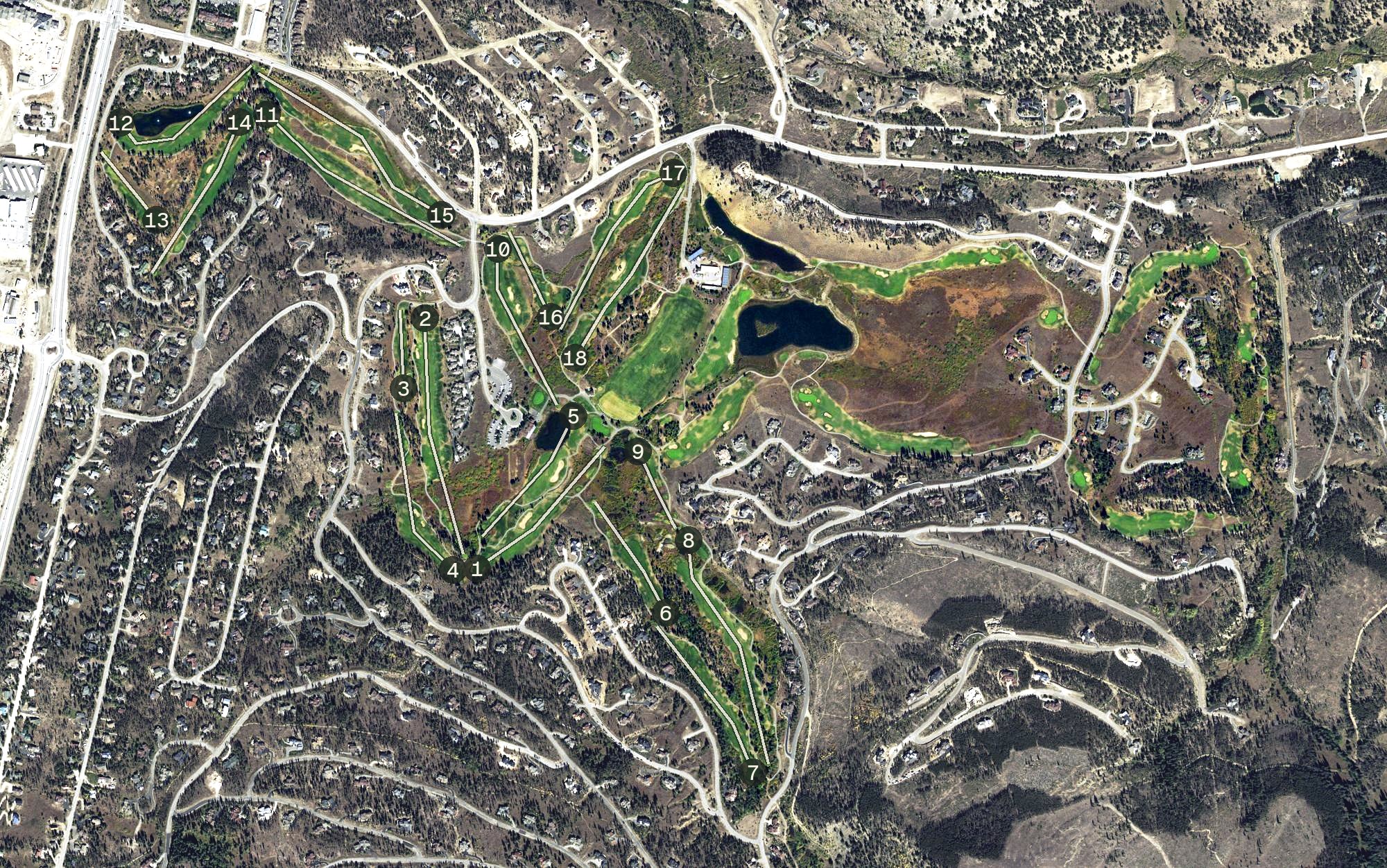 Aerial view of Breckenridge Golf Club, CO