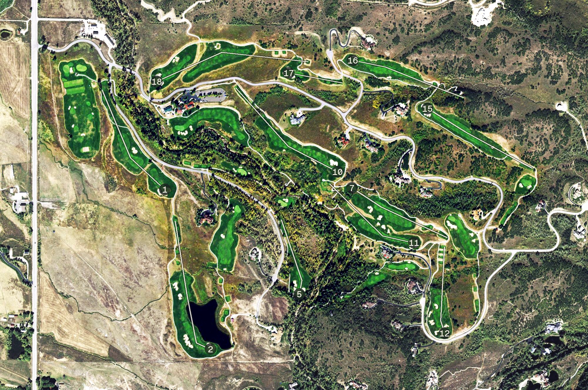 Aerial view of Catamount Ranch & Club Golf Course, CO