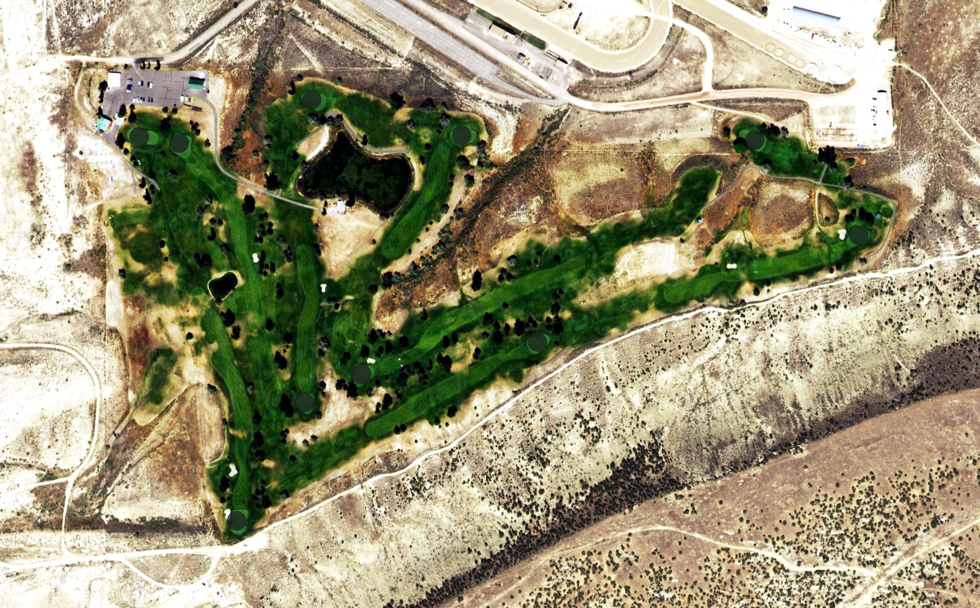Aerial view of Cedar Ridges Golf Course, CO