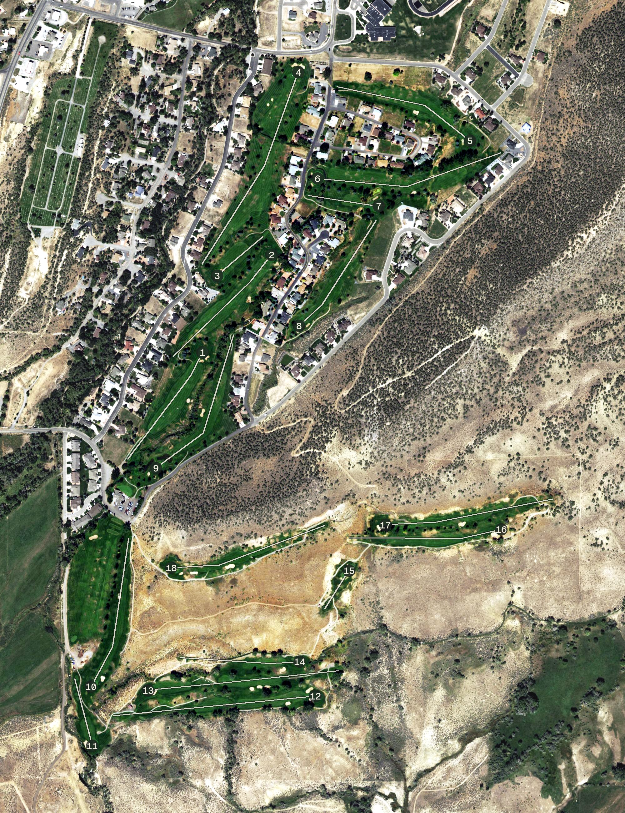 Aerial view of Cedaredge Golf Course, CO