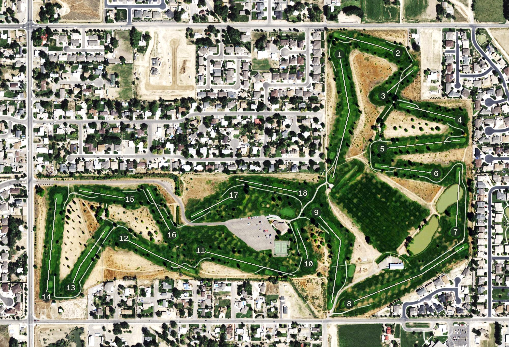Aerial view of Chipeta Golf Club, CO
