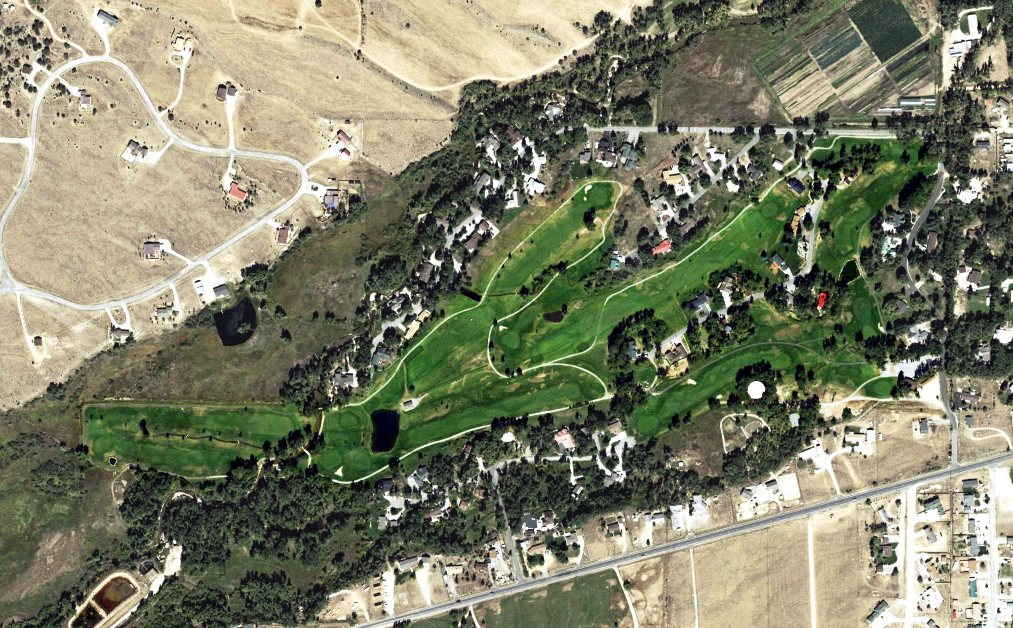 Aerial view of Collegiate Peaks Golf Course, CO