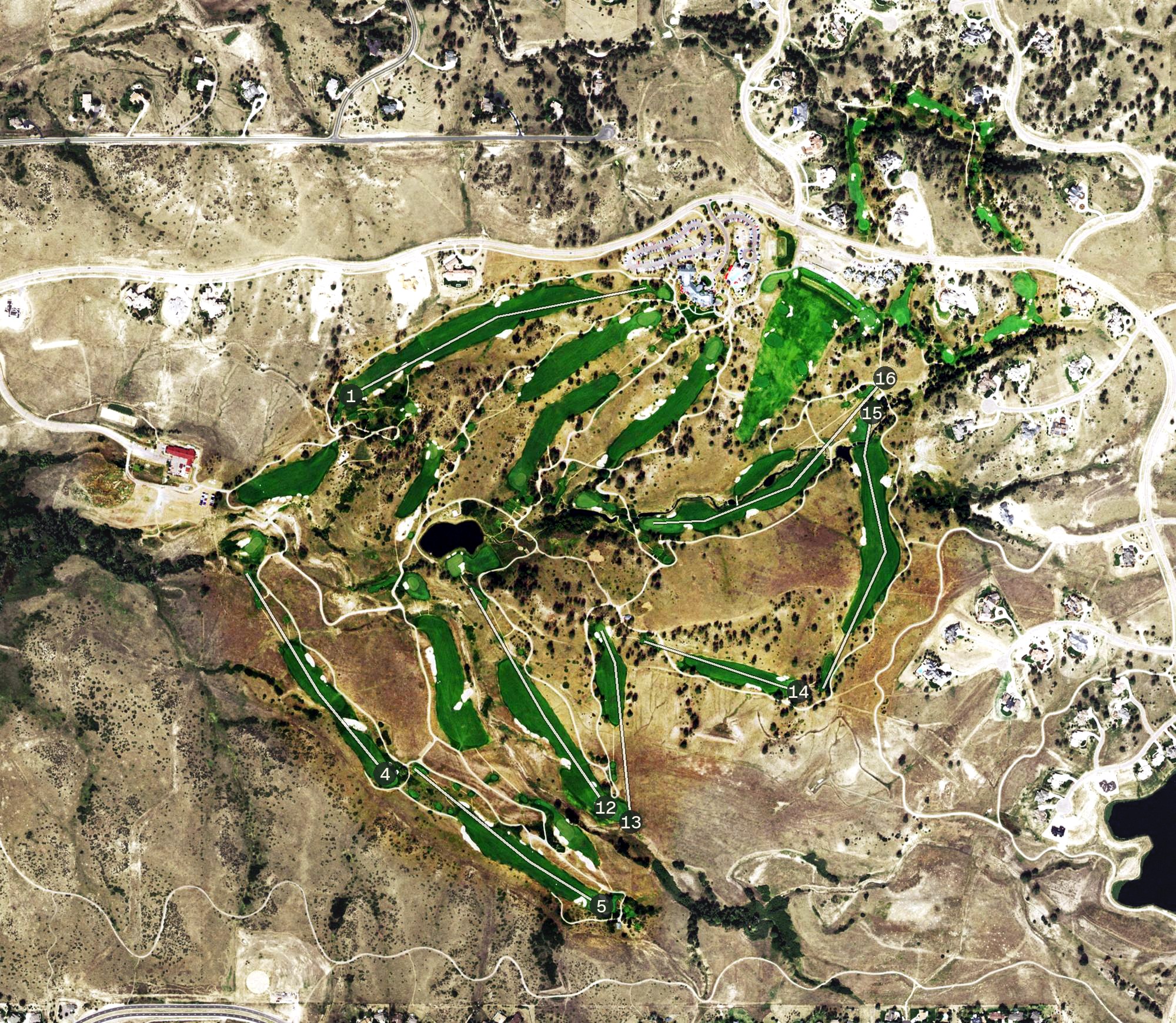 Aerial view of Colorado Golf Club, CO