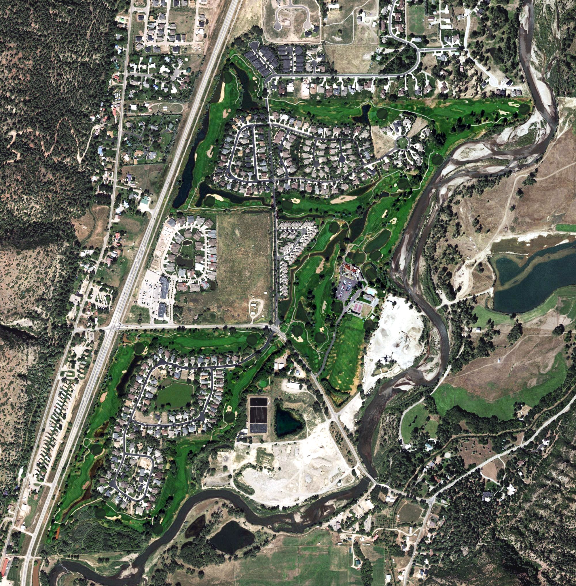 Aerial view of Dalton Ranch Golf Club, CO