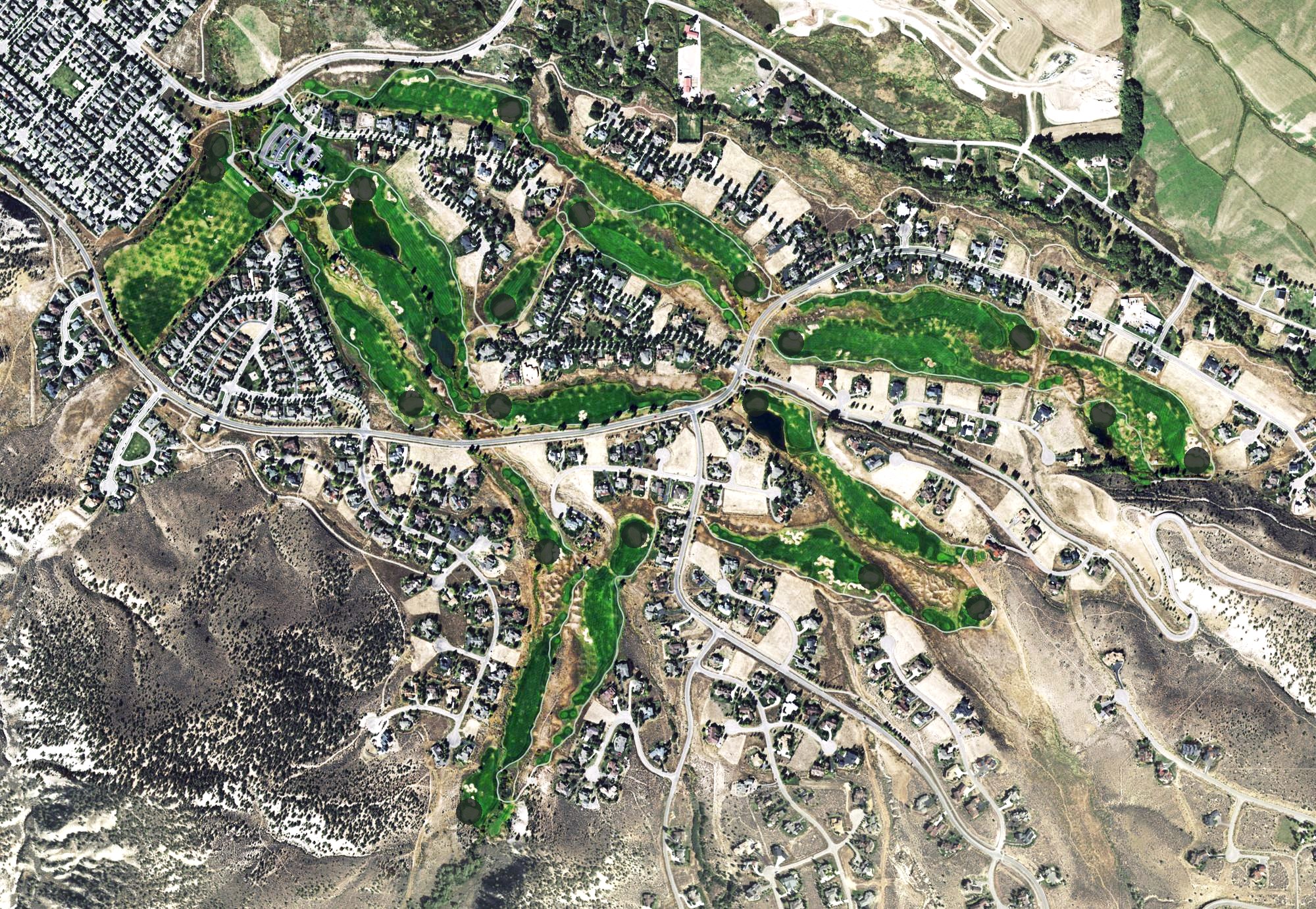 Aerial view of Eagle Ranch Golf Club, CO