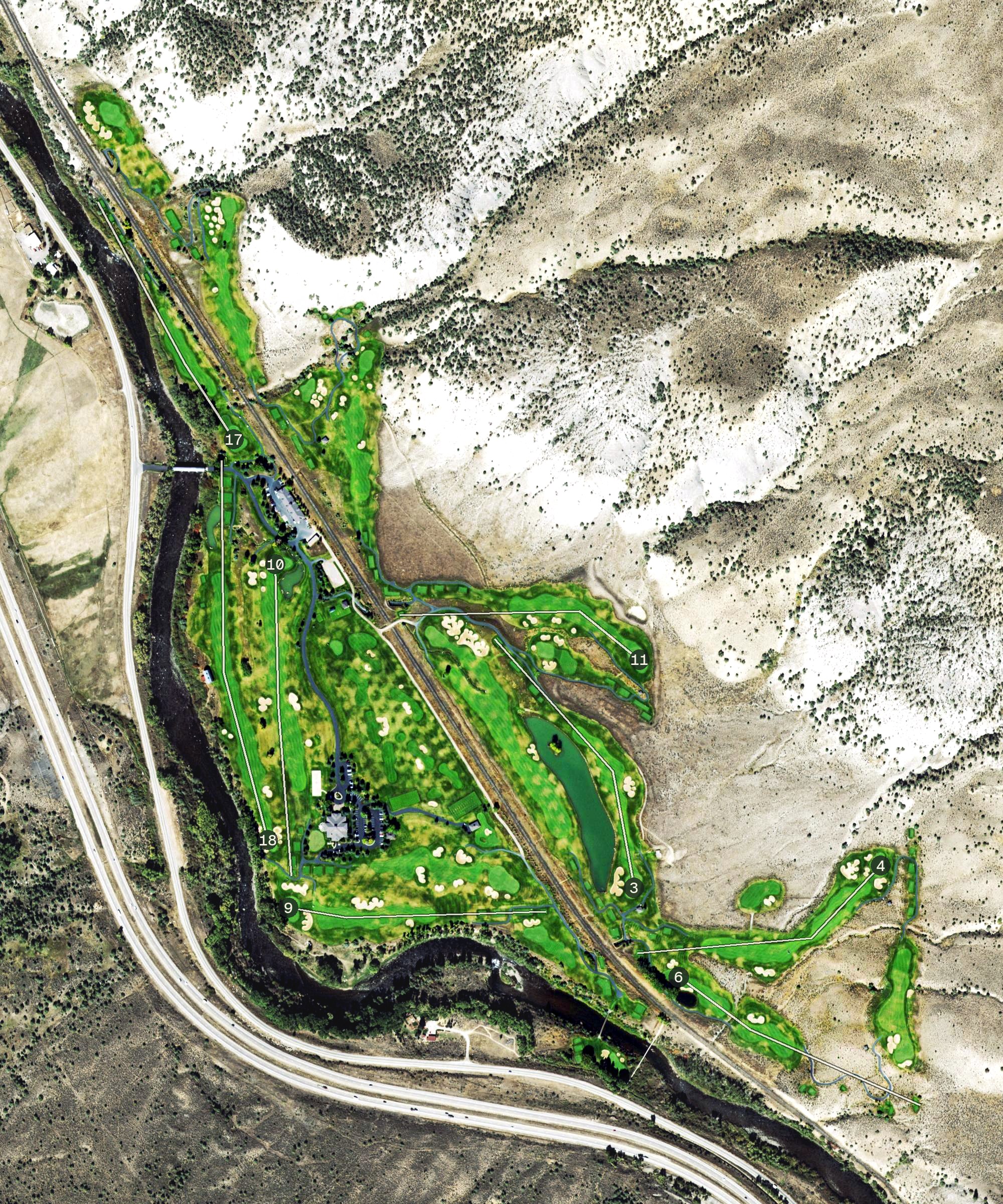 Aerial view of Eagle Springs Golf Club, CO
